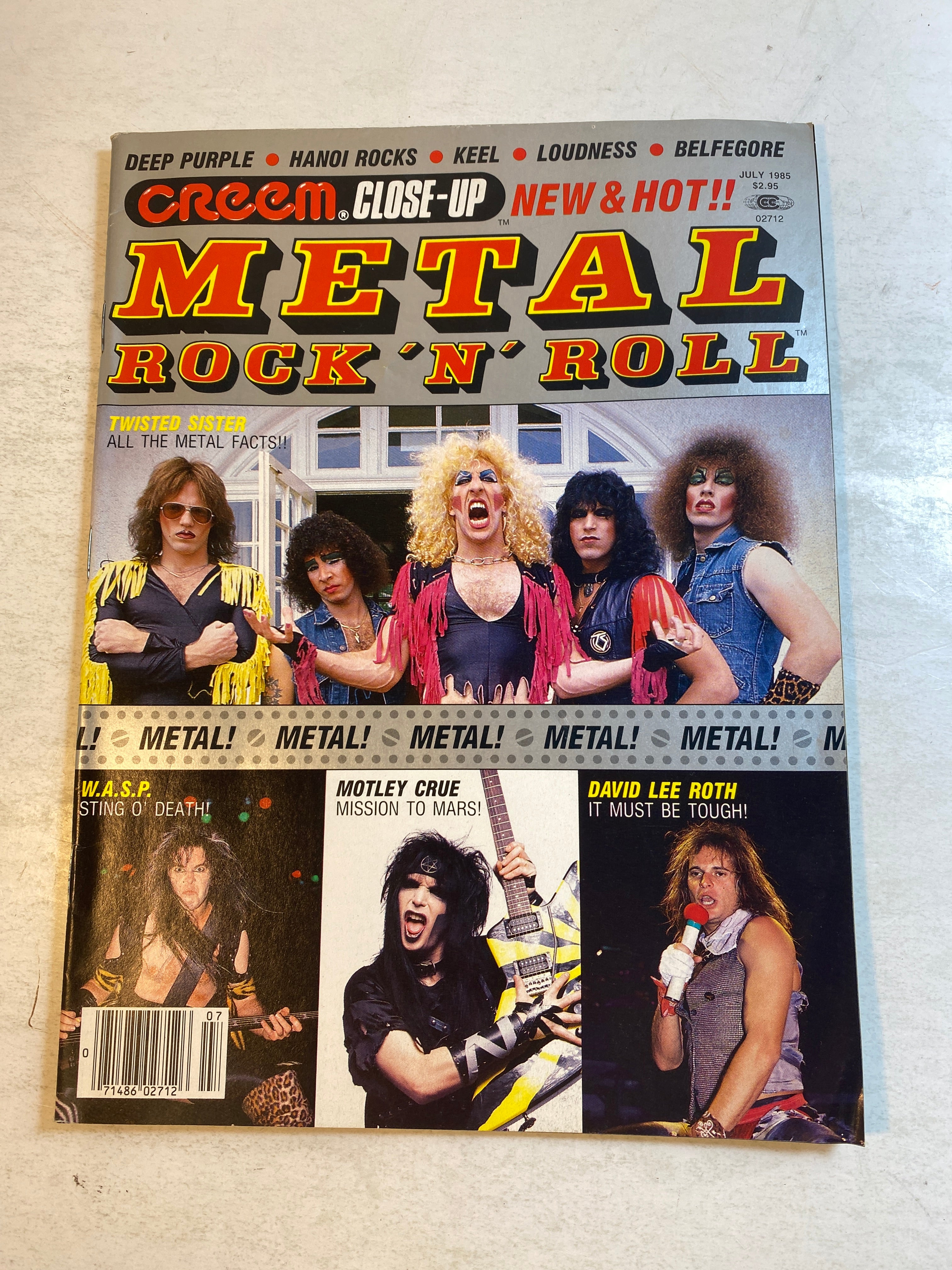 Creem Close Up Metal Magazine July 1985 Twisted Sister