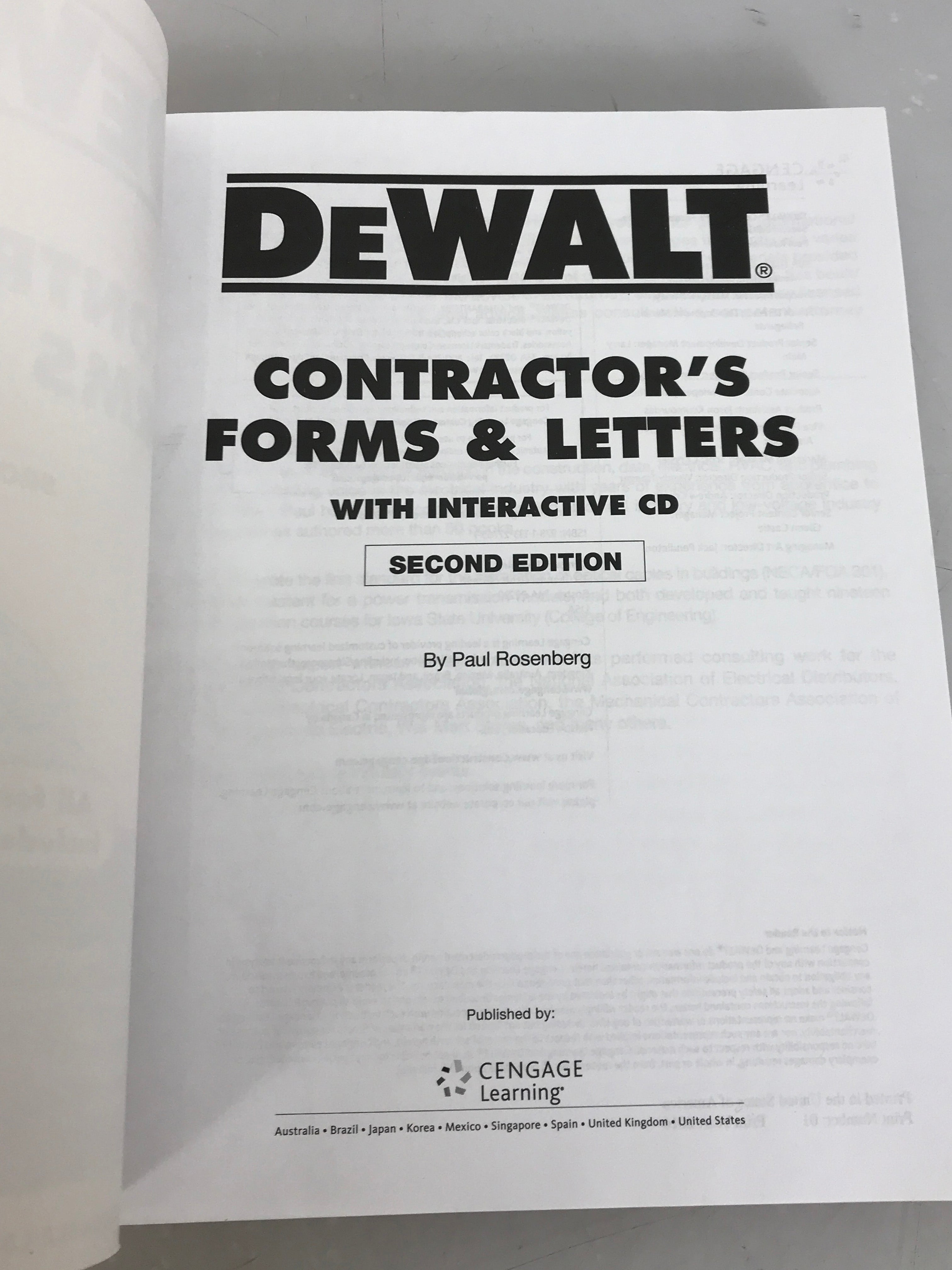 Lot of 3 DeWalt Handbooks Contractor s Forms Letters Residential Construction Codes Construction Estimating 2016 2017 SC