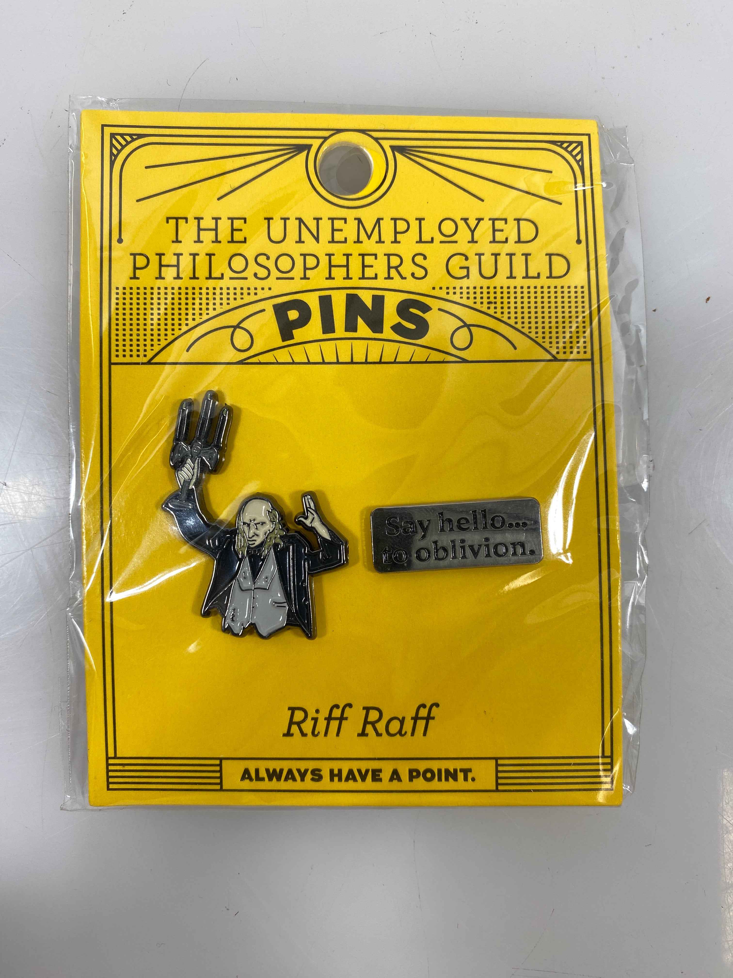 The Unemployed Philosophers Guild Riff Raff Pins