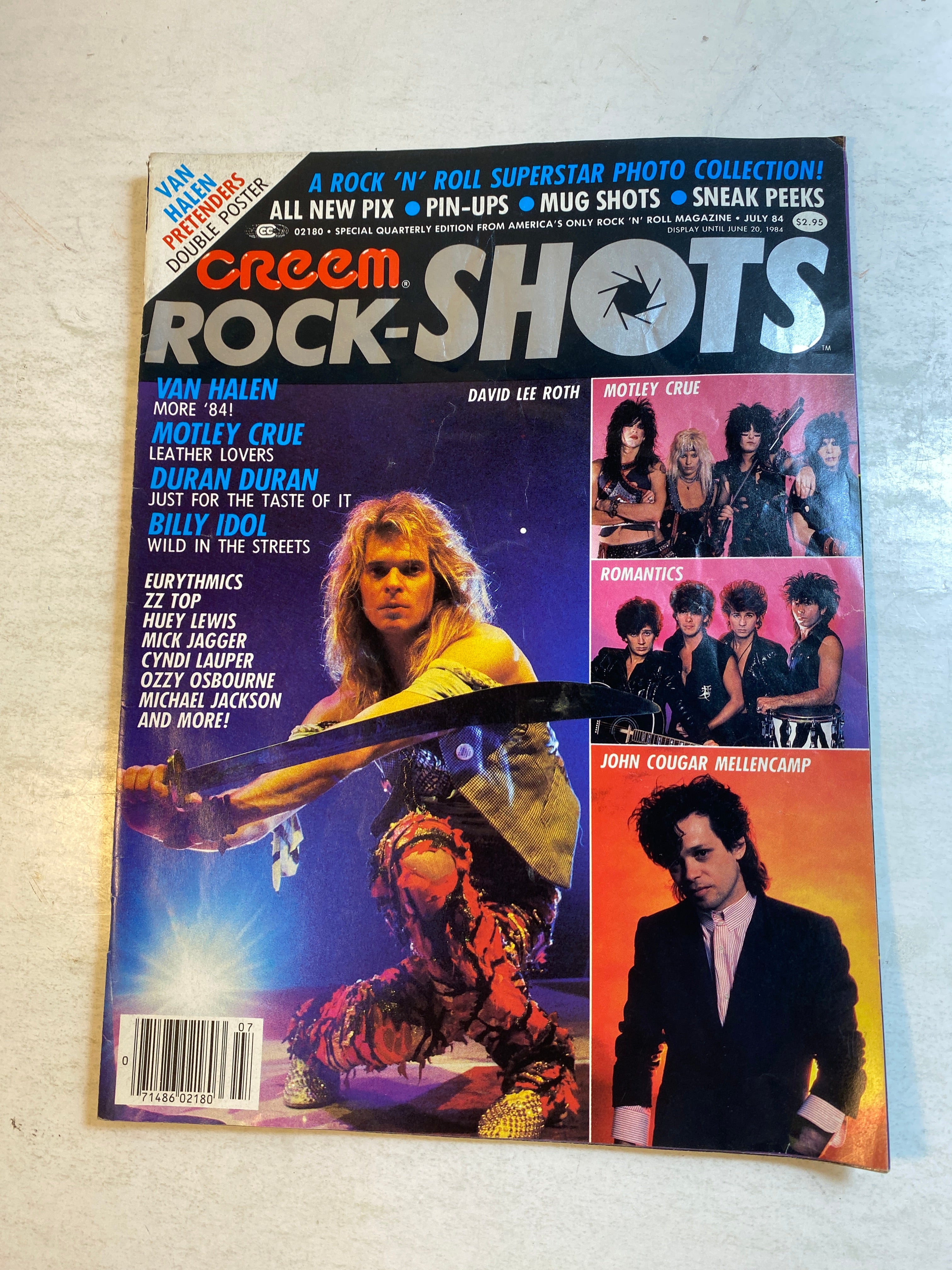 Creem Rock Shots July 1984 David Lee Roth Motley Crue
