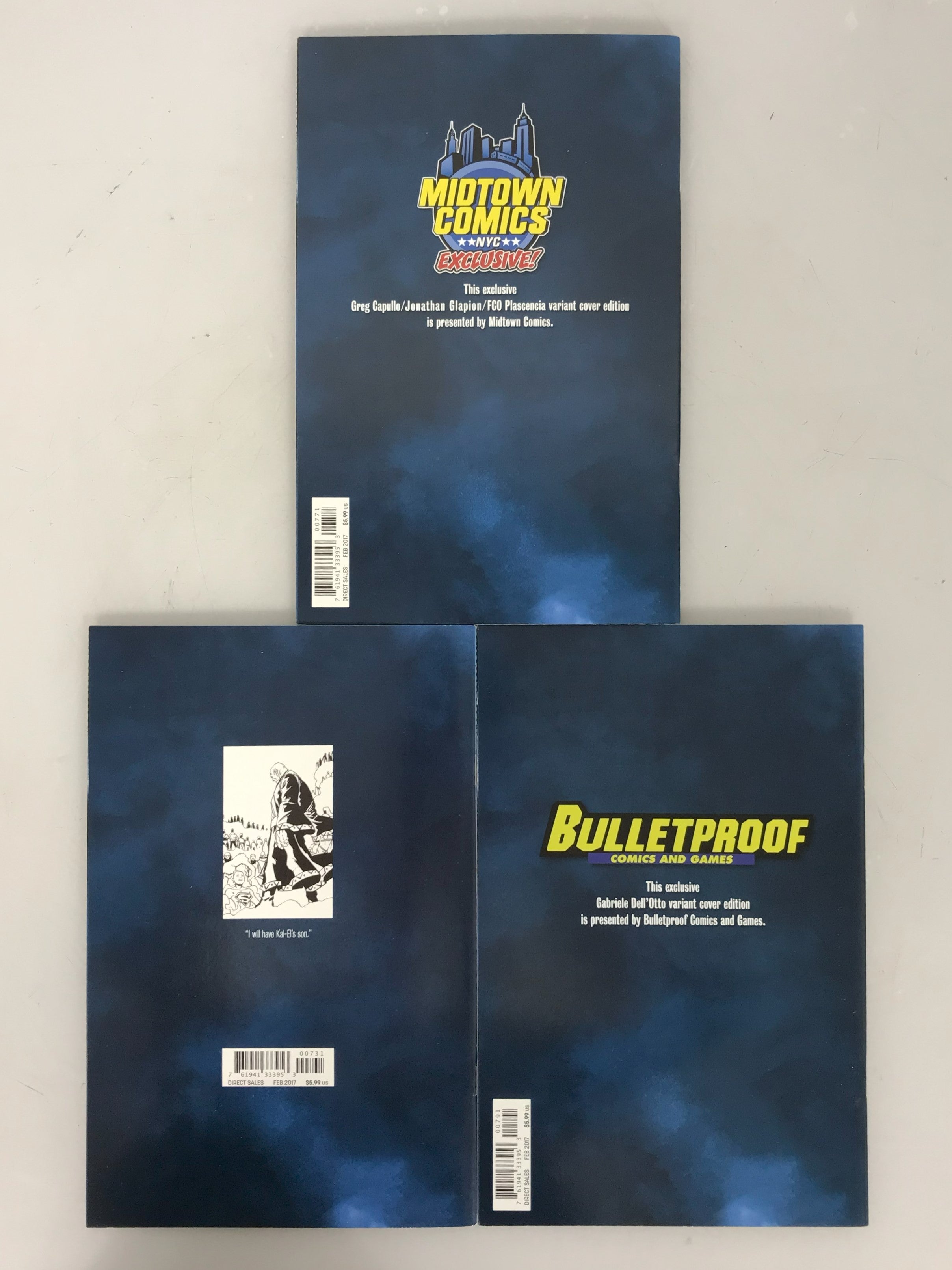 Lot of 3 Dark Knight III: The Master Race 7 2017 Variant Covers