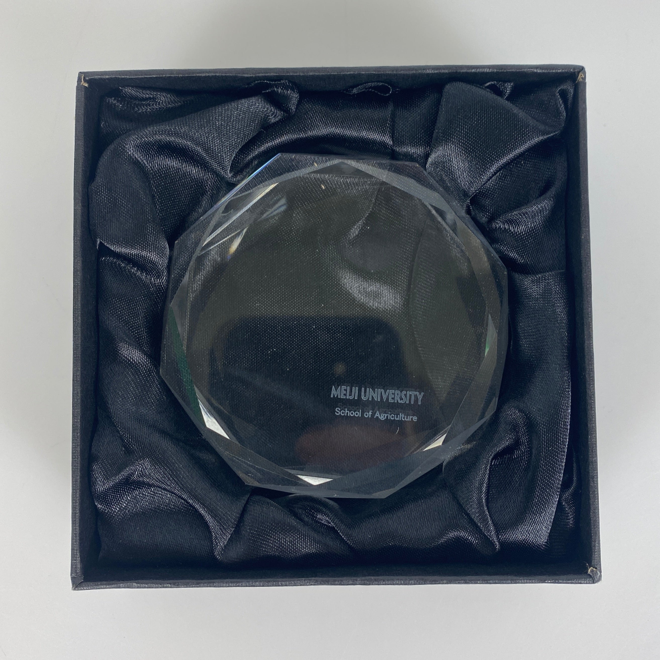 Meiji University School of Agriculture Glass Paperweight