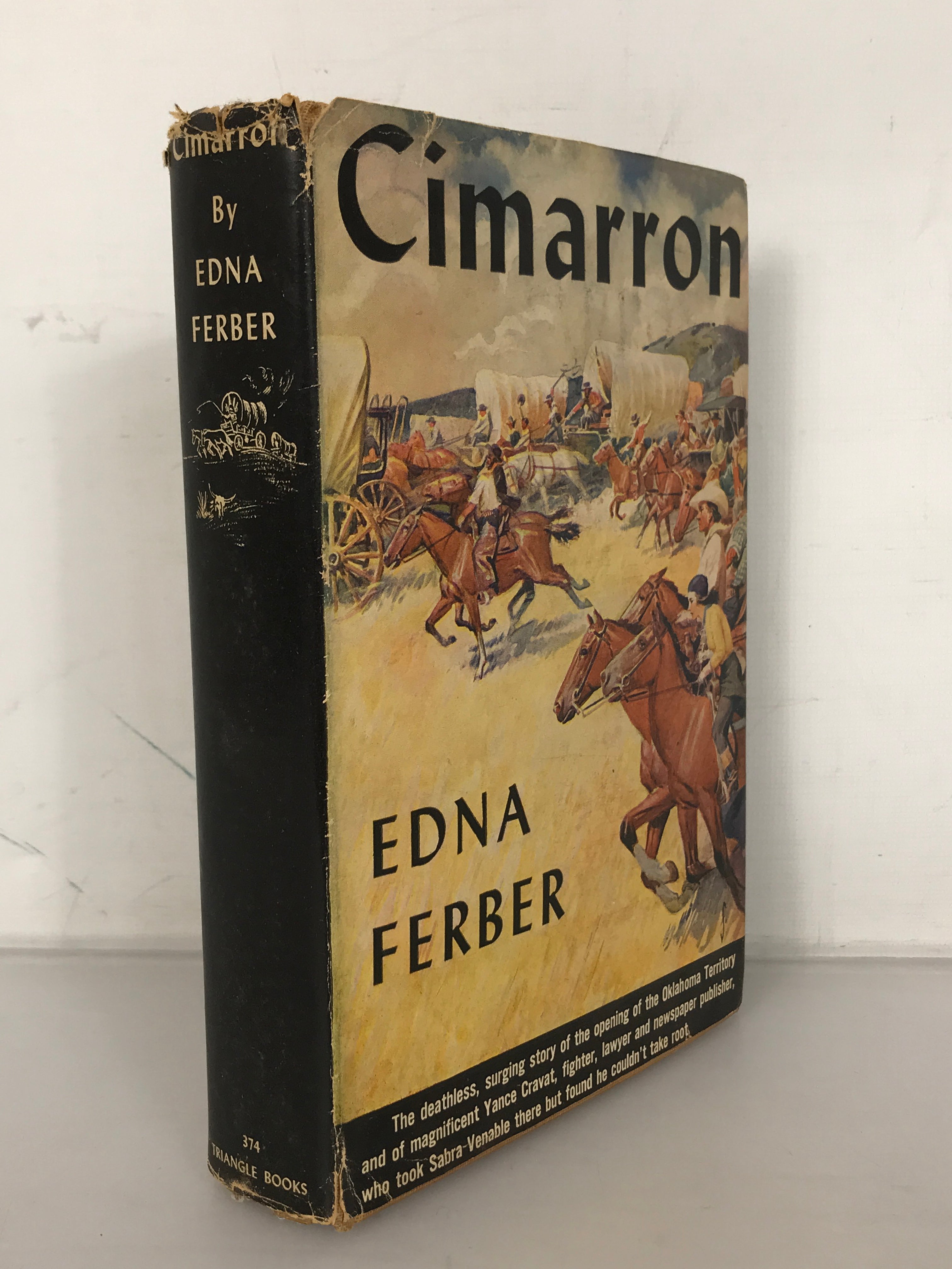 Vintage Historical Fiction: Cimarron by Edna Ferber 1943 Triangle Books HC DJ