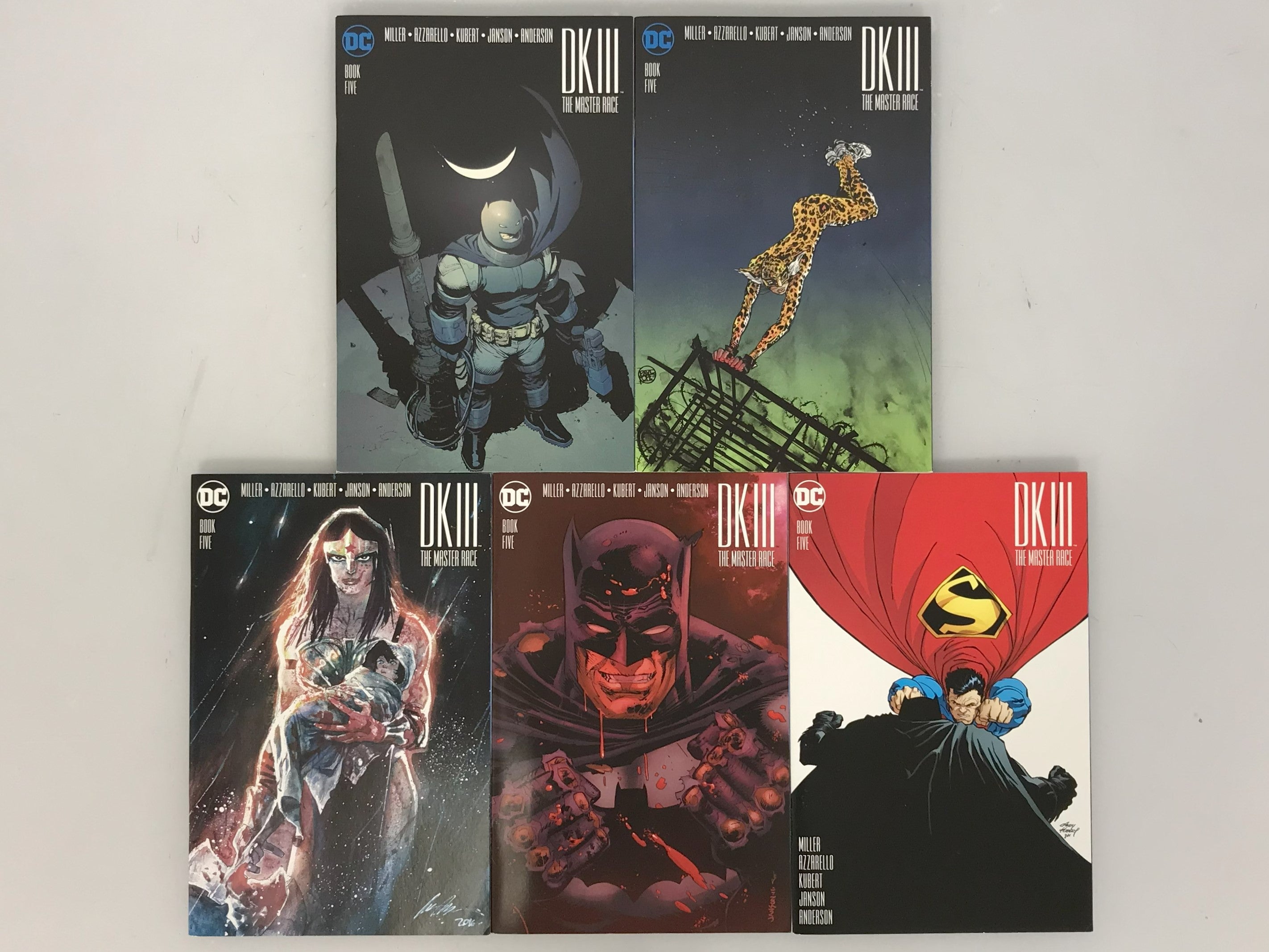 Lot of 5 Dark Knight III: The Master Race 5 2016 Variant Covers