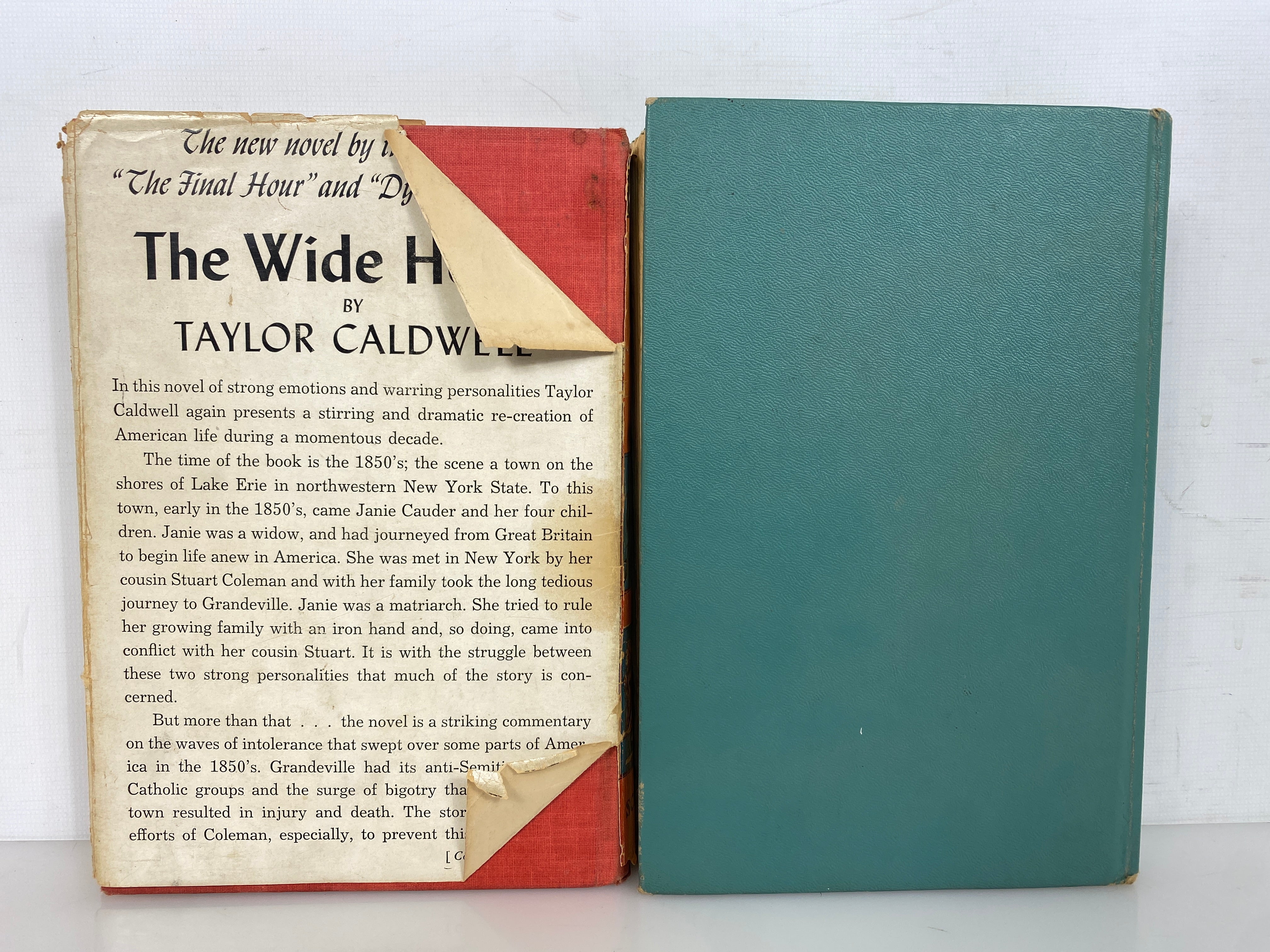 2 Vintage Taylor Caldwell: Wide House (1st Ed)/Testimony of Two Men 1945-68