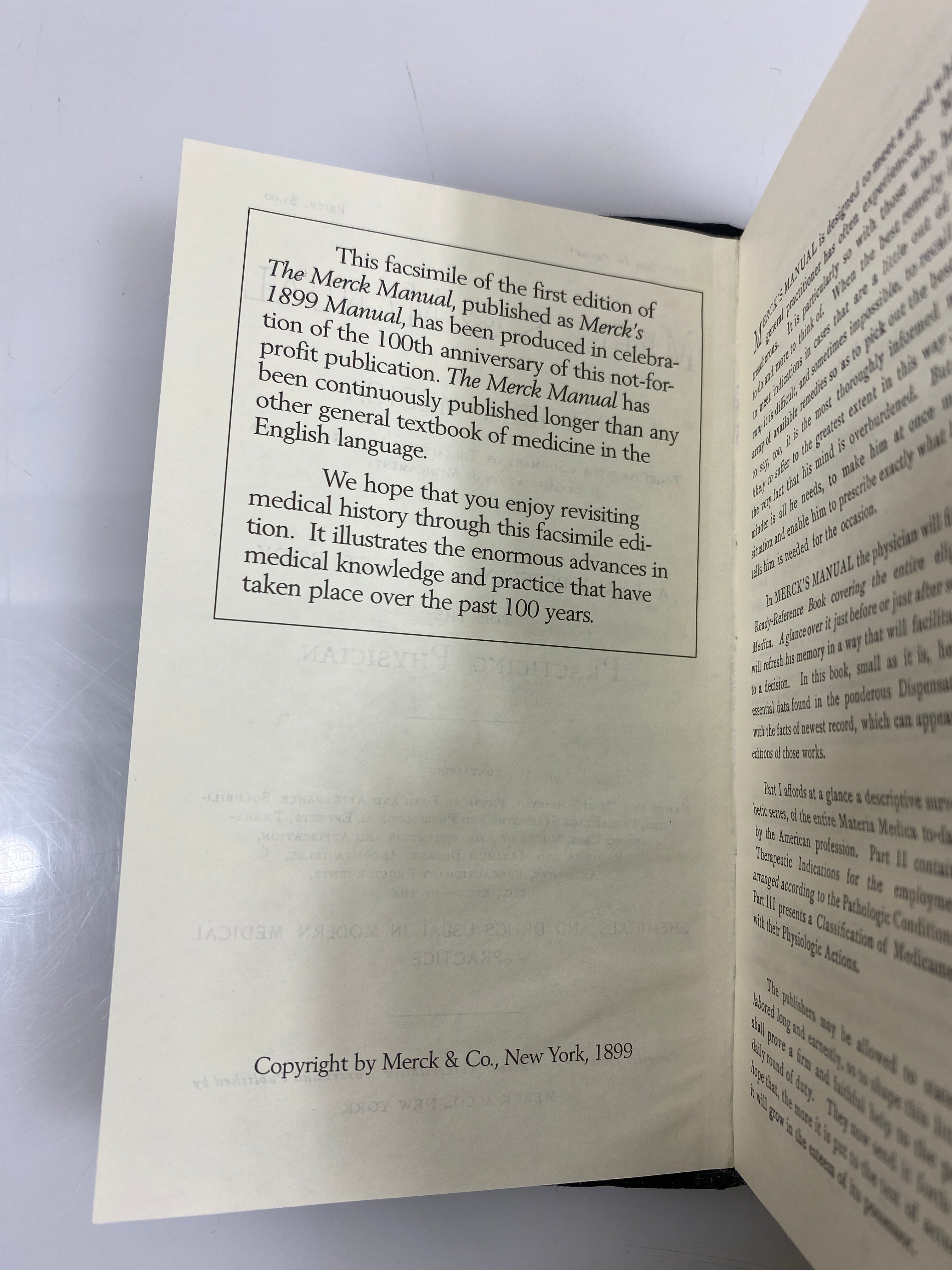 Mereck's 1899 Manual of Materia Medica SC 1999