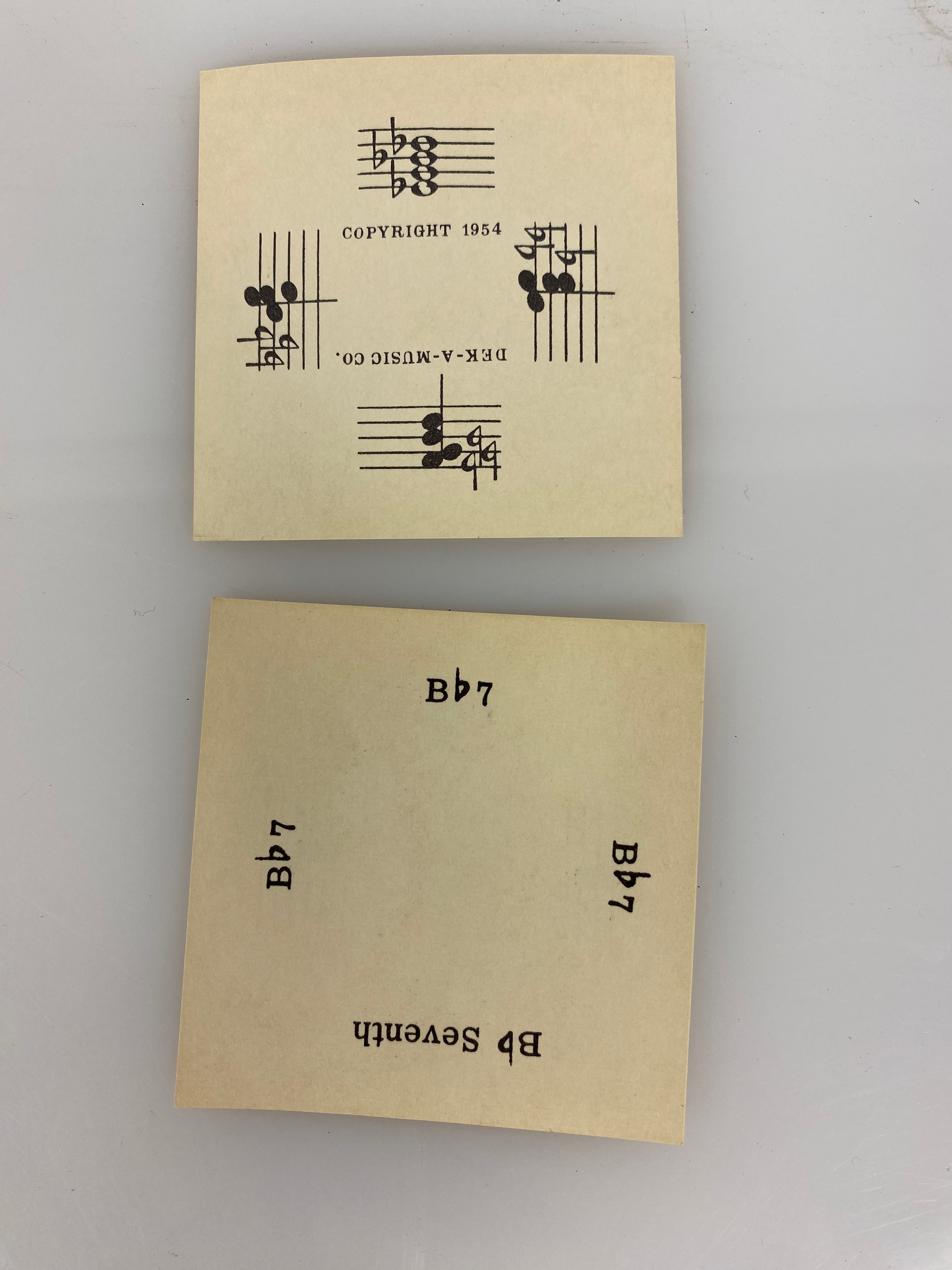 Vintage Music Flash Card Game 1954