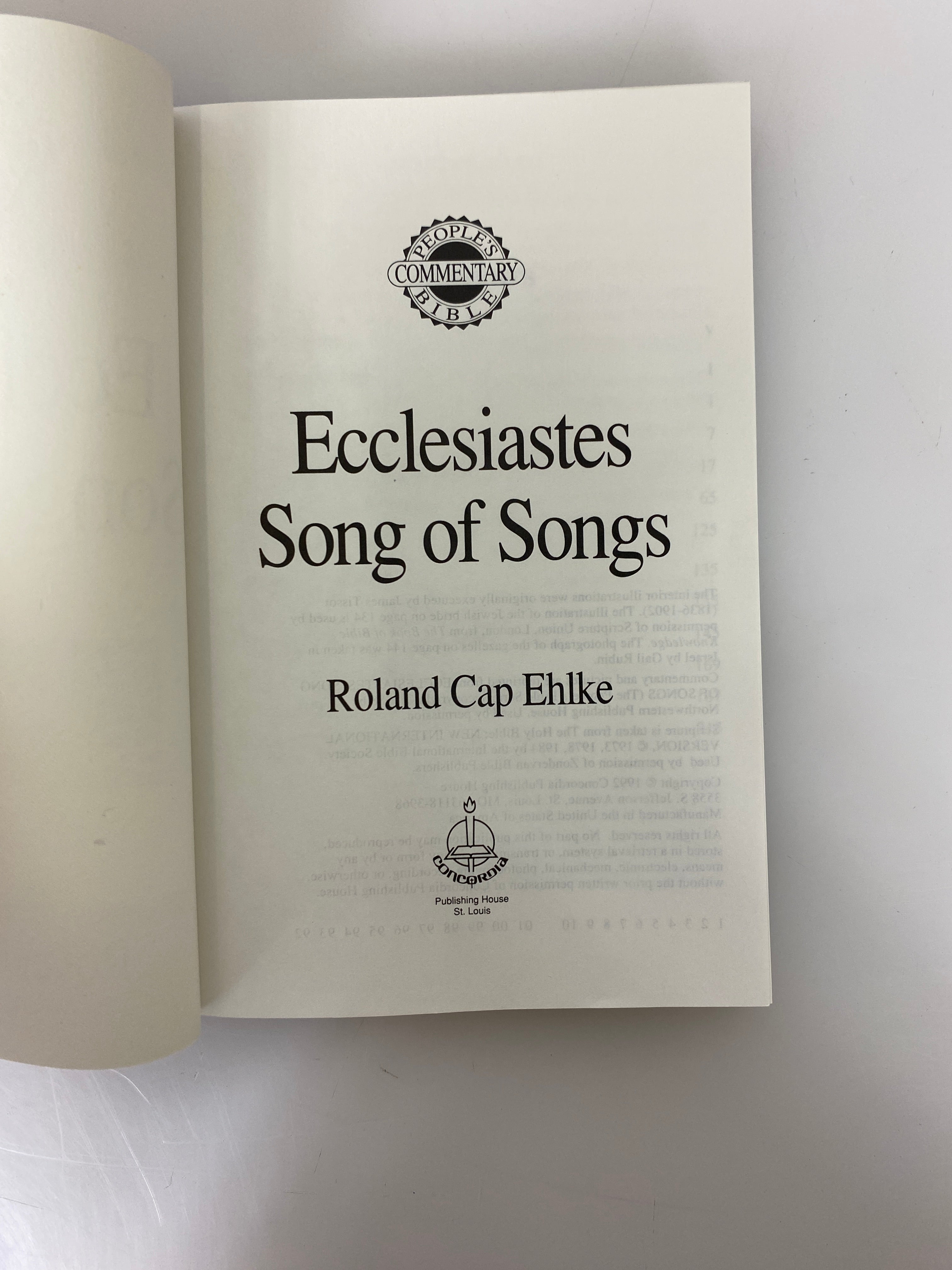 Set of 39 People's Commentary Bible 1990's Concordia House SC