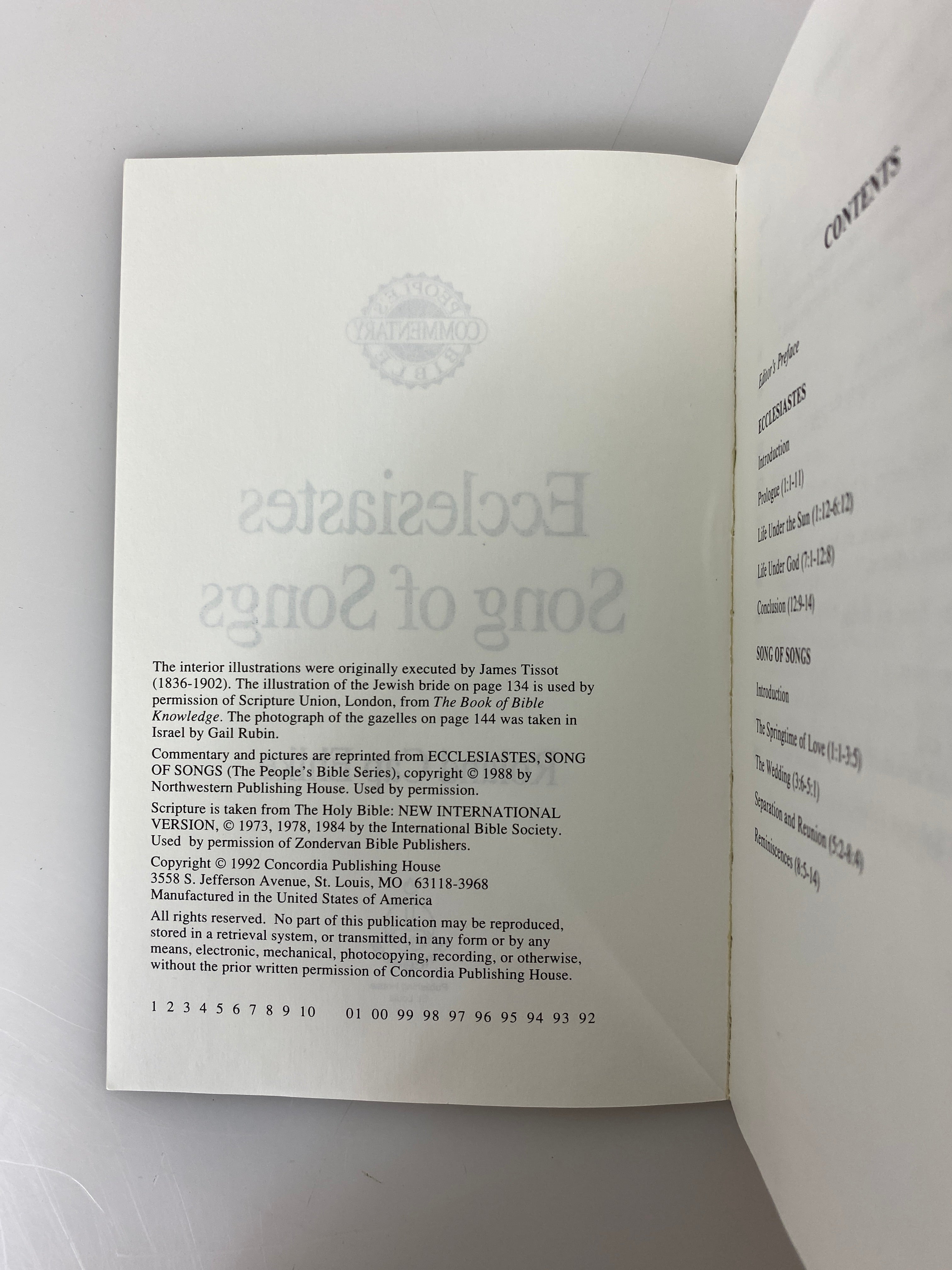 Set of 39 People's Commentary Bible 1990's Concordia House SC
