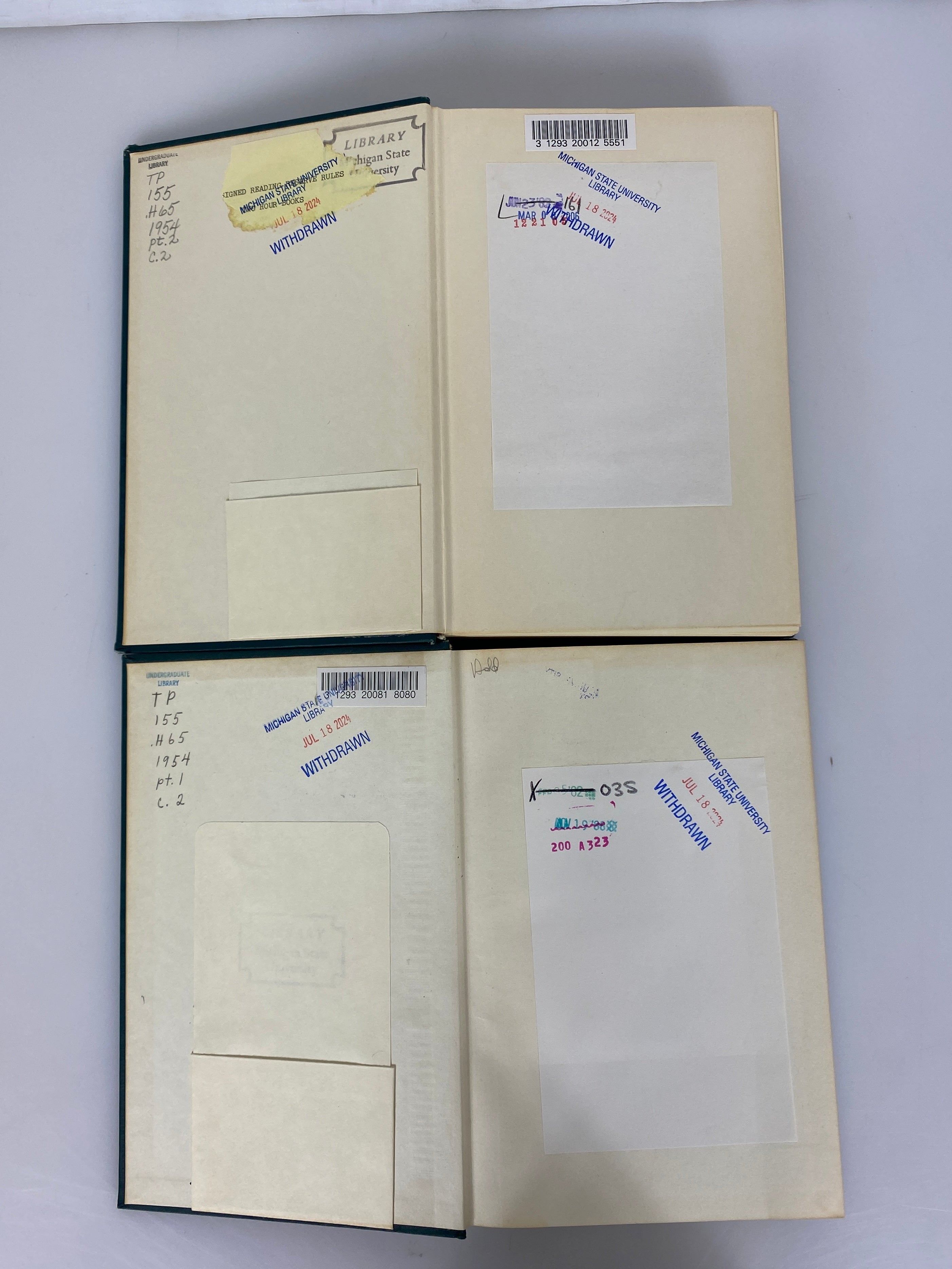 2 Vol Set: Chemical Process Principles 1964 Seventh Printing Vintage HC