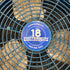 Patterson 18 Industrial Fan Blue in Color