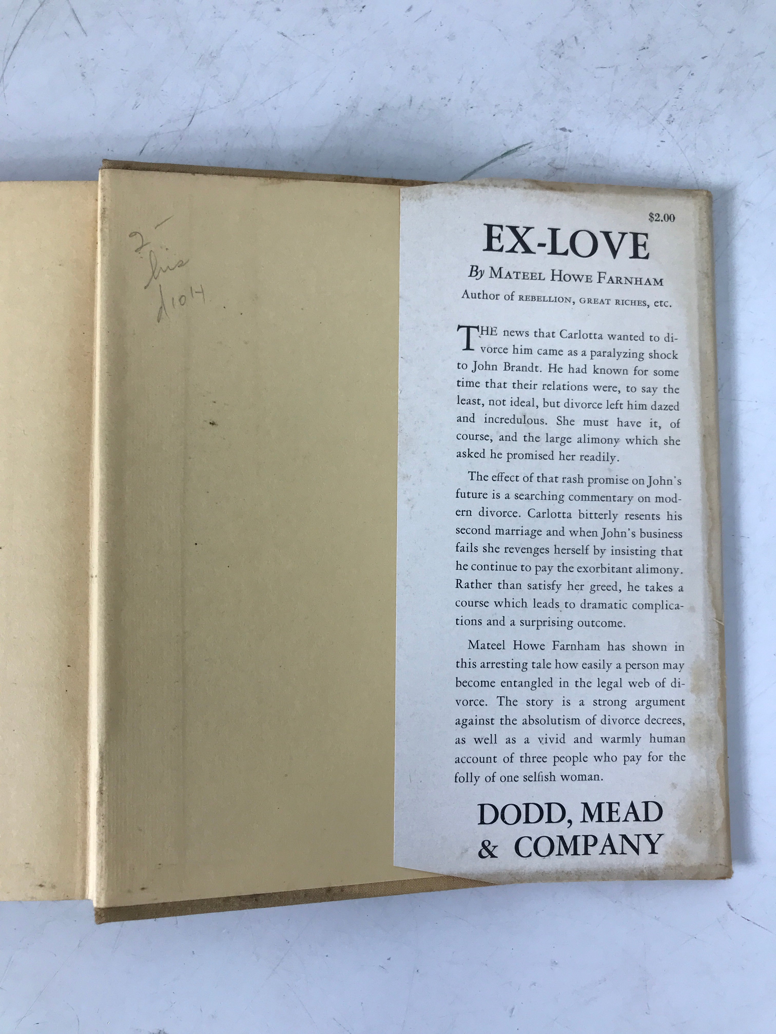 Not for Love Alice Duer Miller 1937 First Edition HC DJ