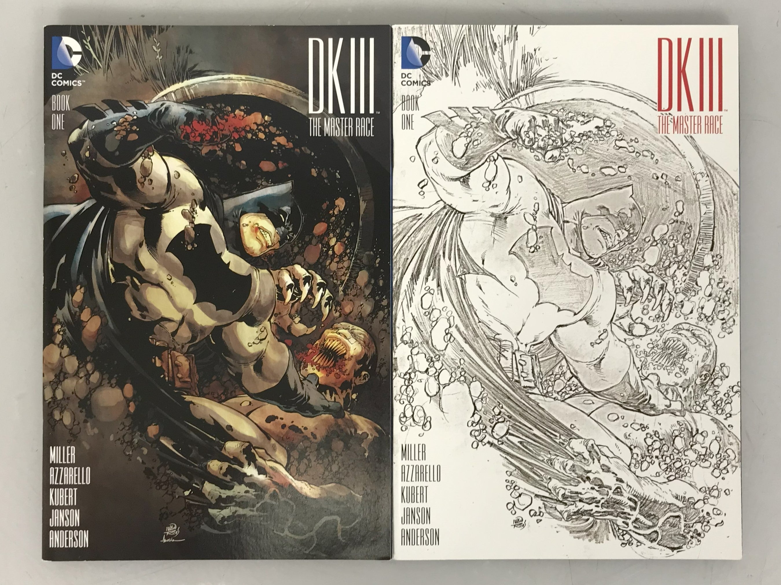 Lot of 2 Dark Knight III: The Master Race 1 2016 Variant Covers