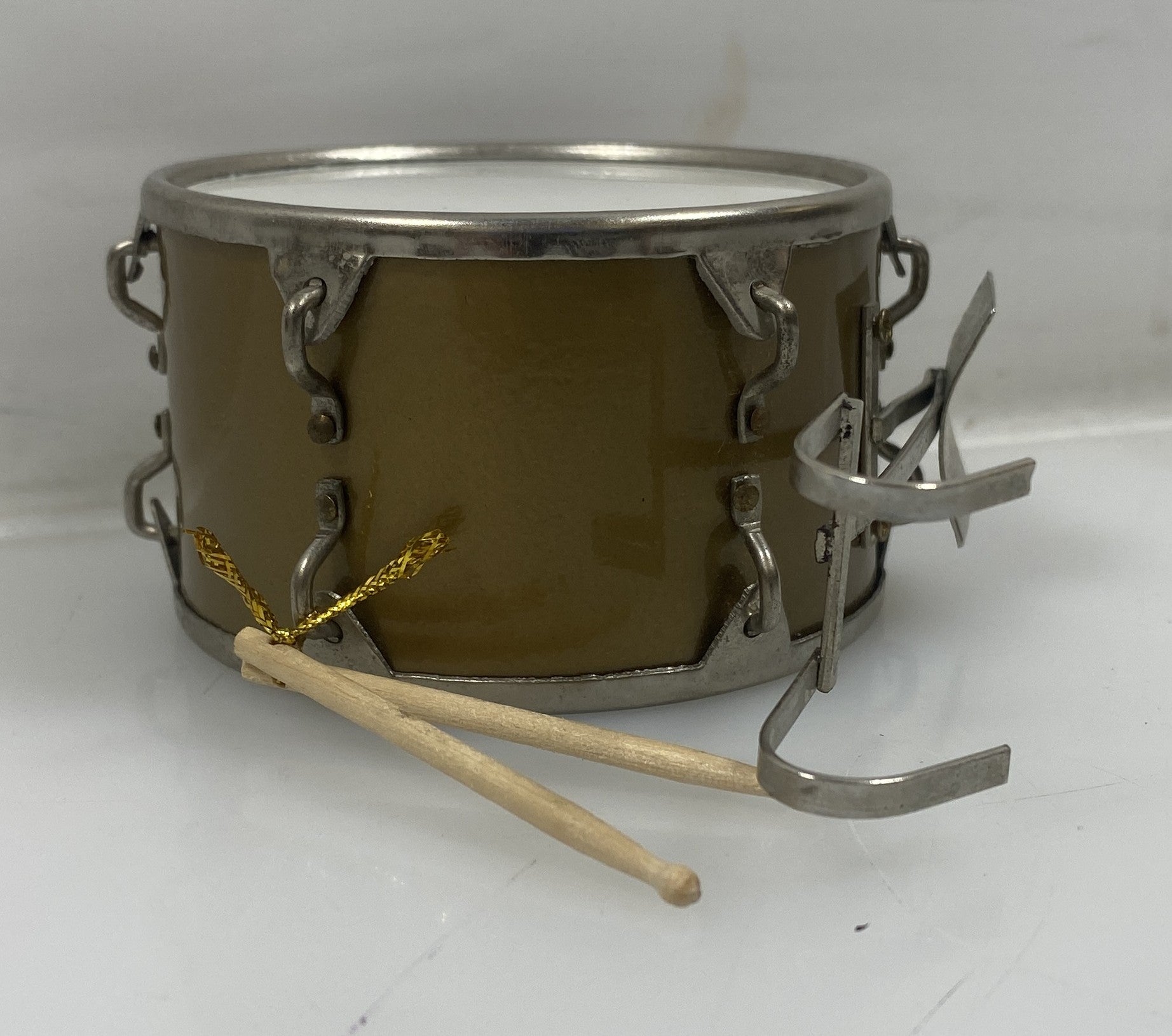 Miniature Gold Marching Bass Drum