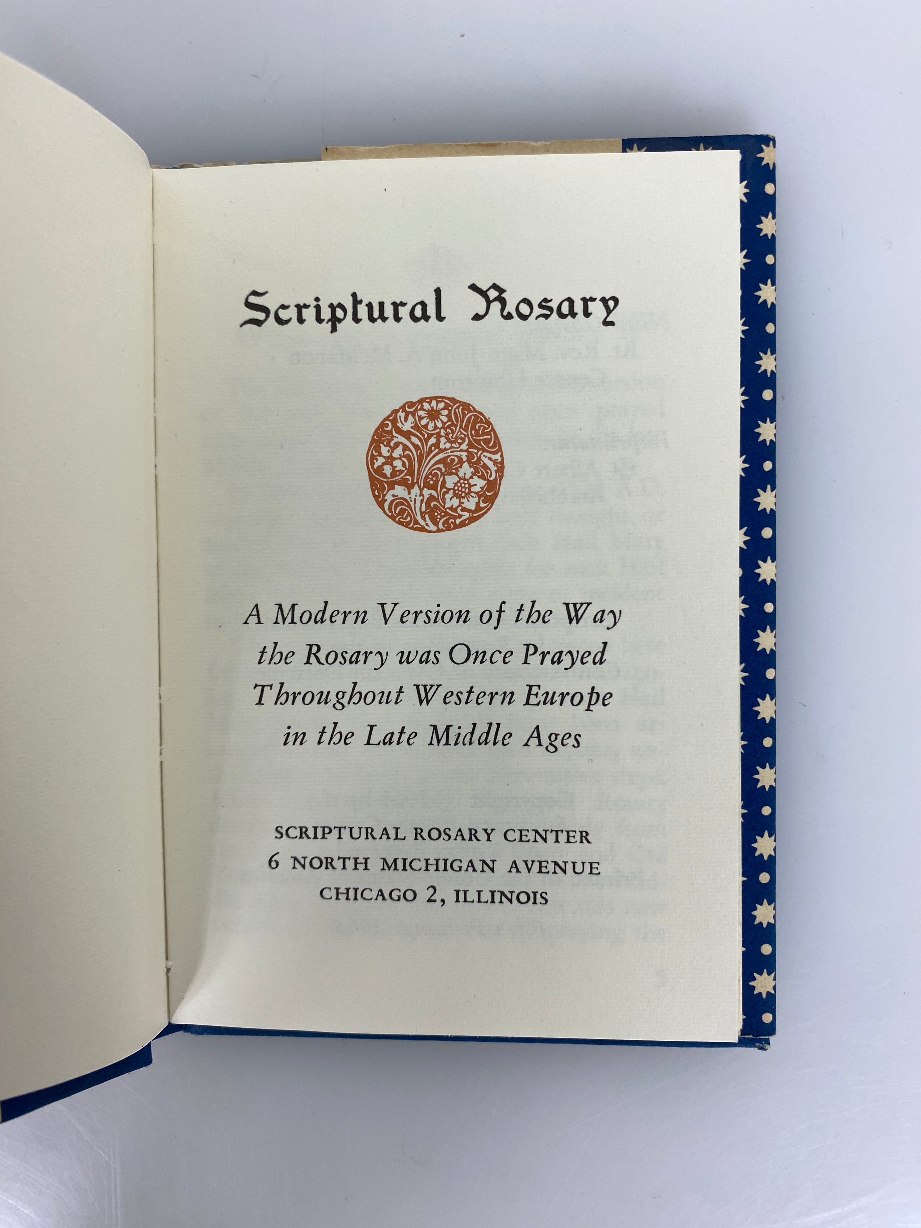 Scriptural Rosary 1963 Fifth Printing Scriptural Rosary Center HC DJ