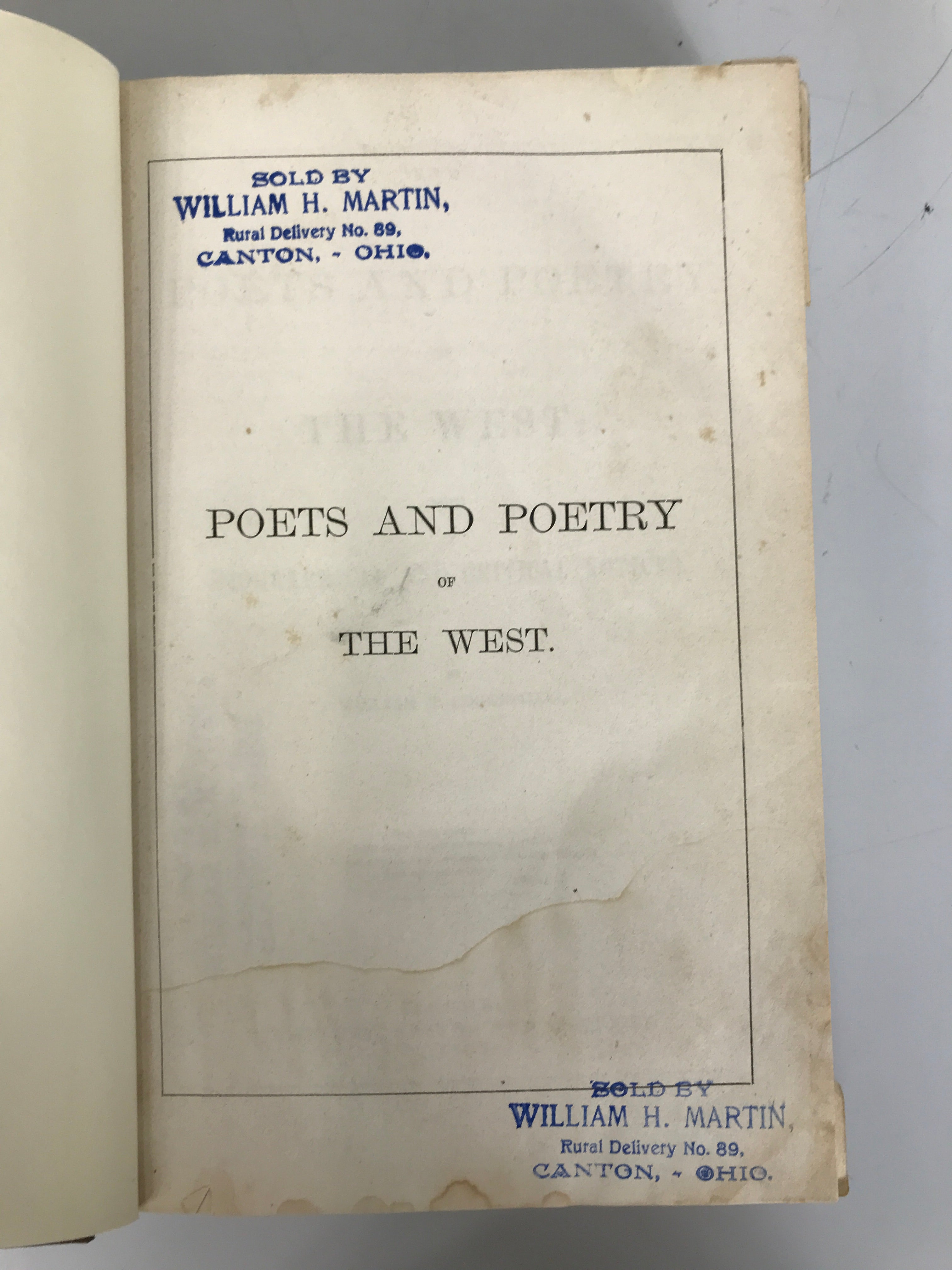 The Poets & Poetry of the West by William Coggeshall 1860 First Edition Rebound