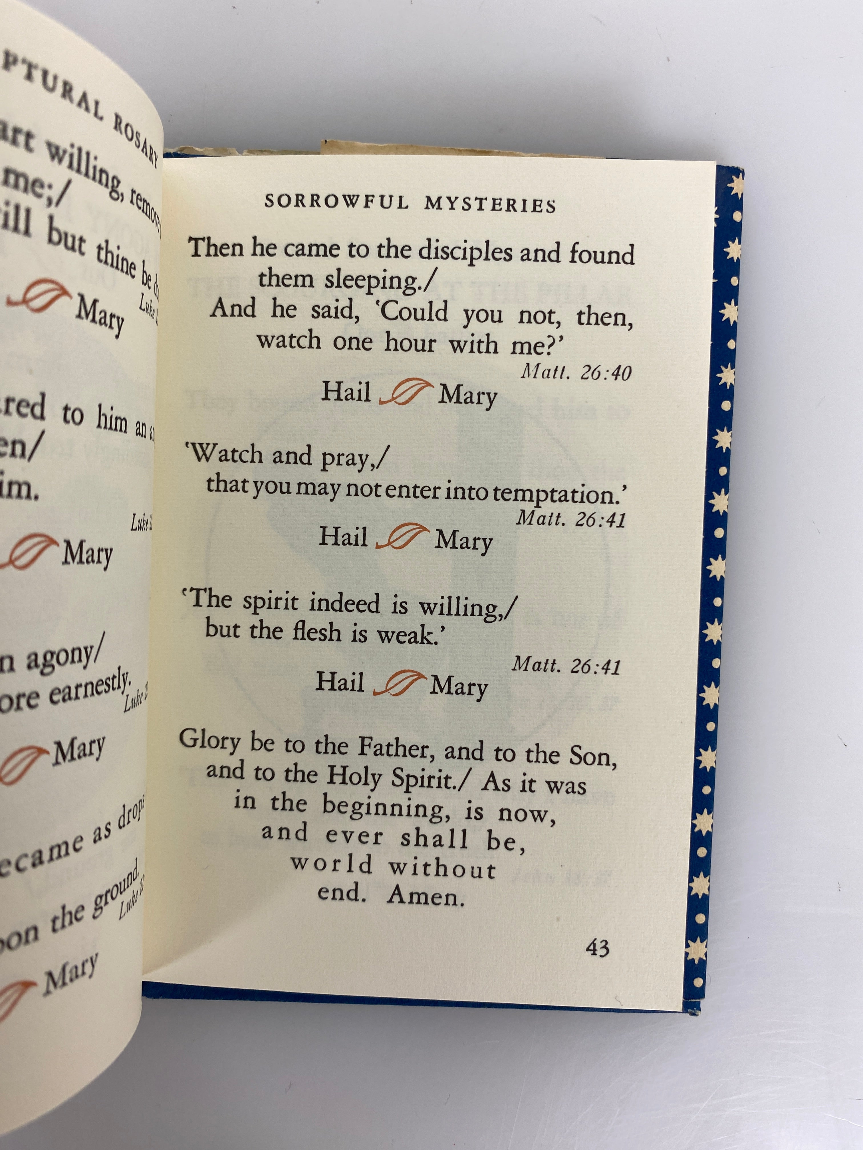 Scriptural Rosary 1963 Fifth Printing Scriptural Rosary Center HC DJ