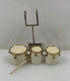 Miniature Off-White Marching 3 Tom Set