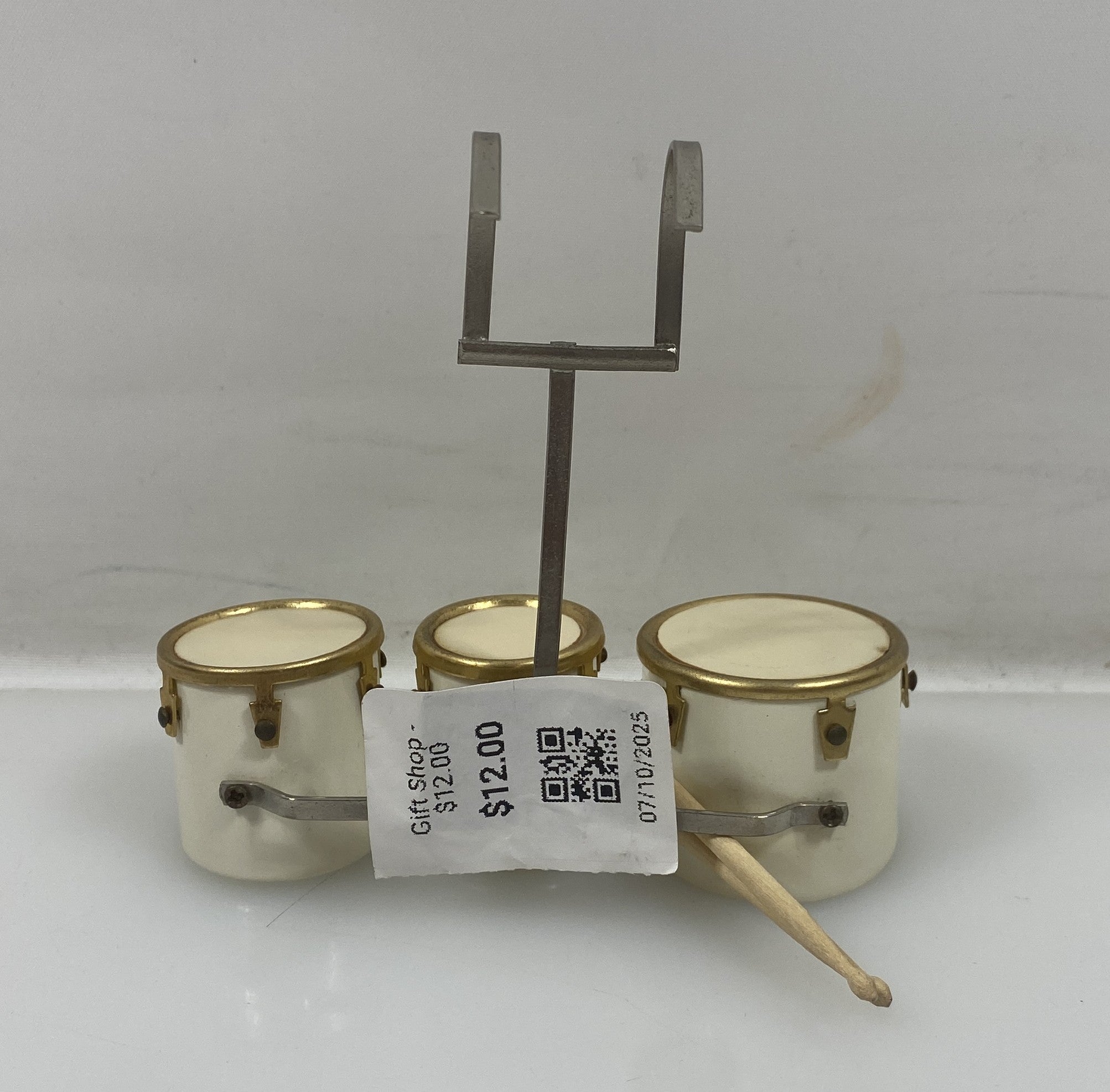 Miniature Off-White Marching 3 Tom Set