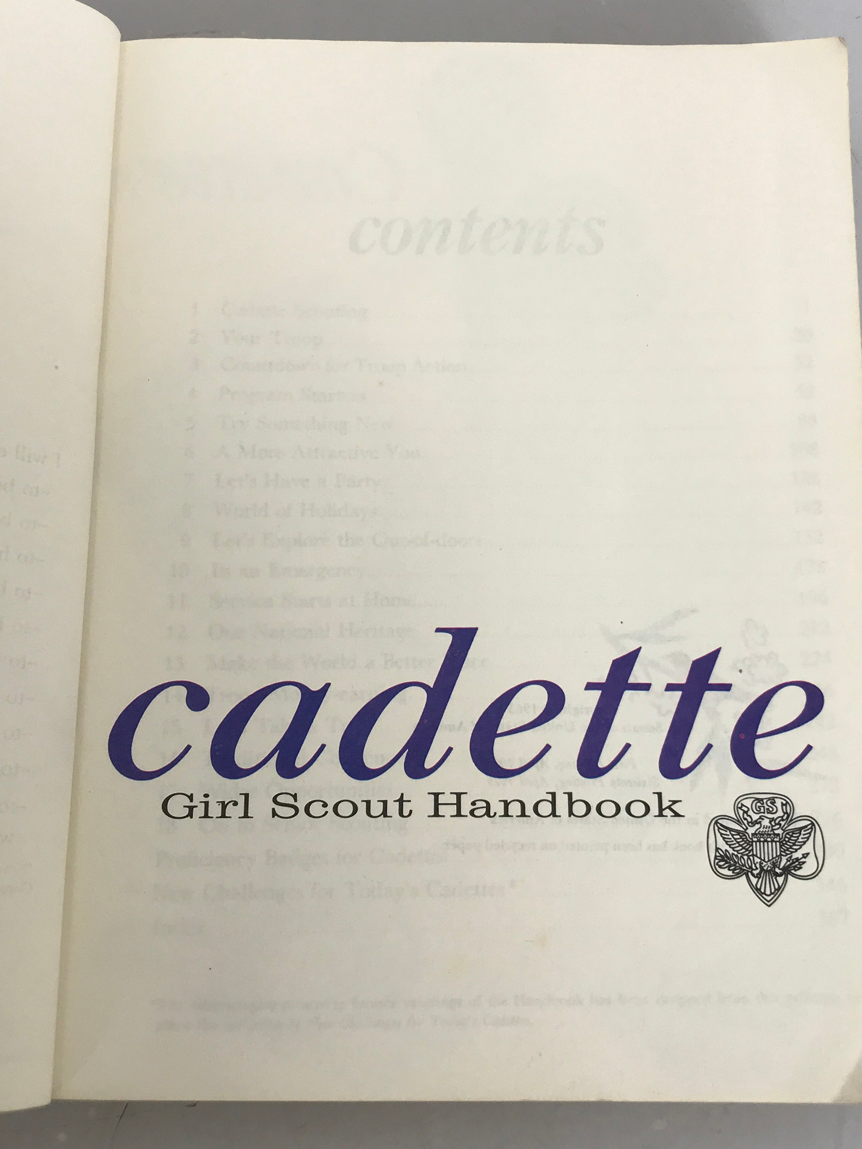 Girl Scout Cadette Handbook 1975 SC