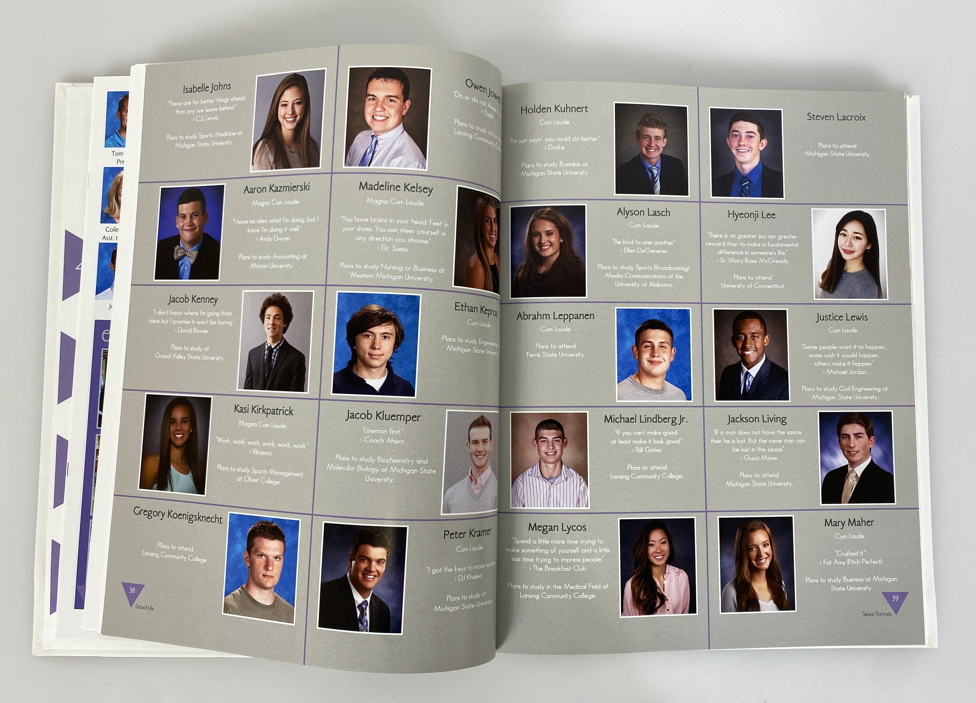 2017 Lansing Catholic High School "Reflections" Yearbook HC
