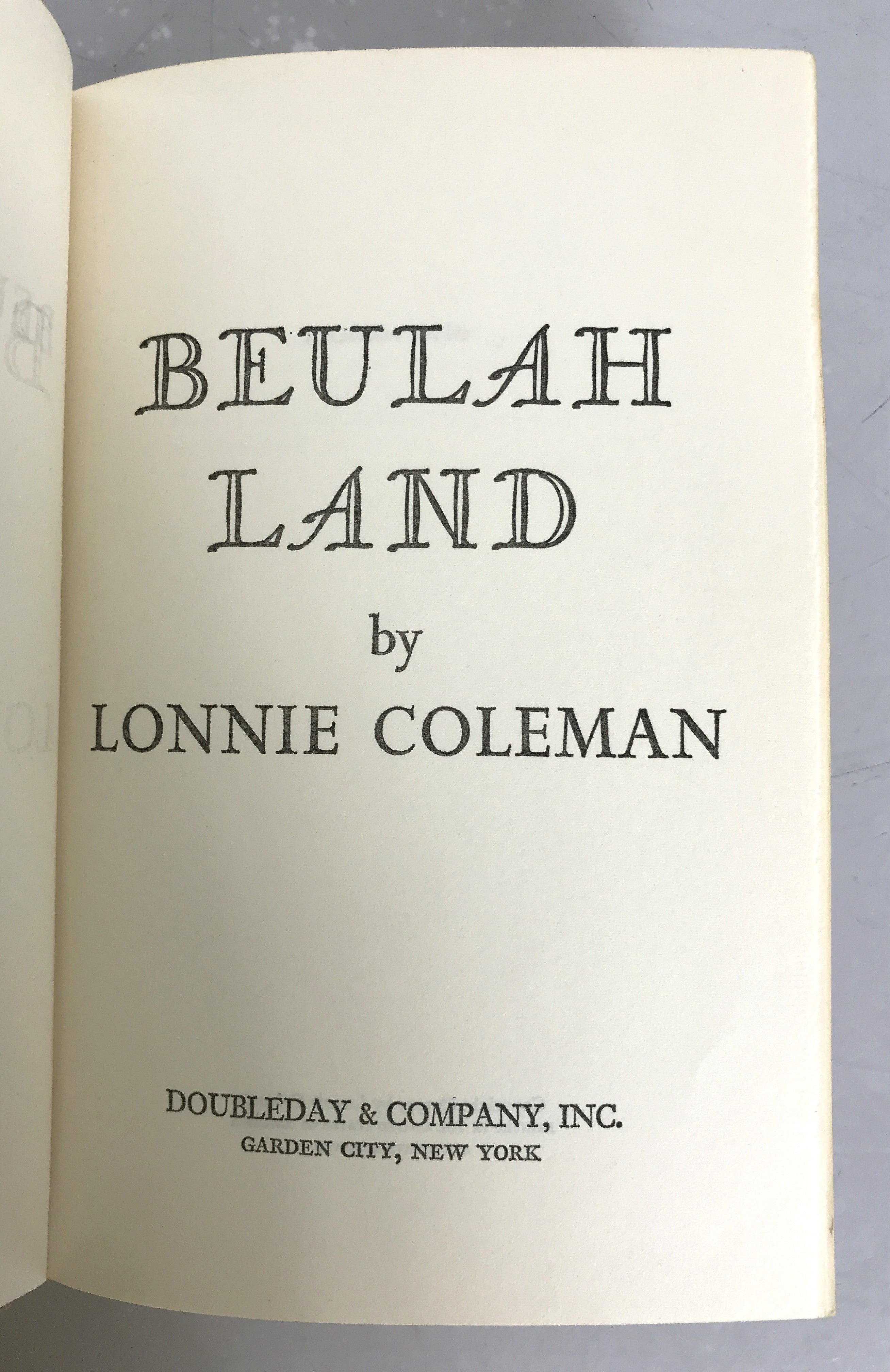 Lot of 2 Beulah Land Books by Lonnie Coleman 1973, 1980 BCE HC DJ