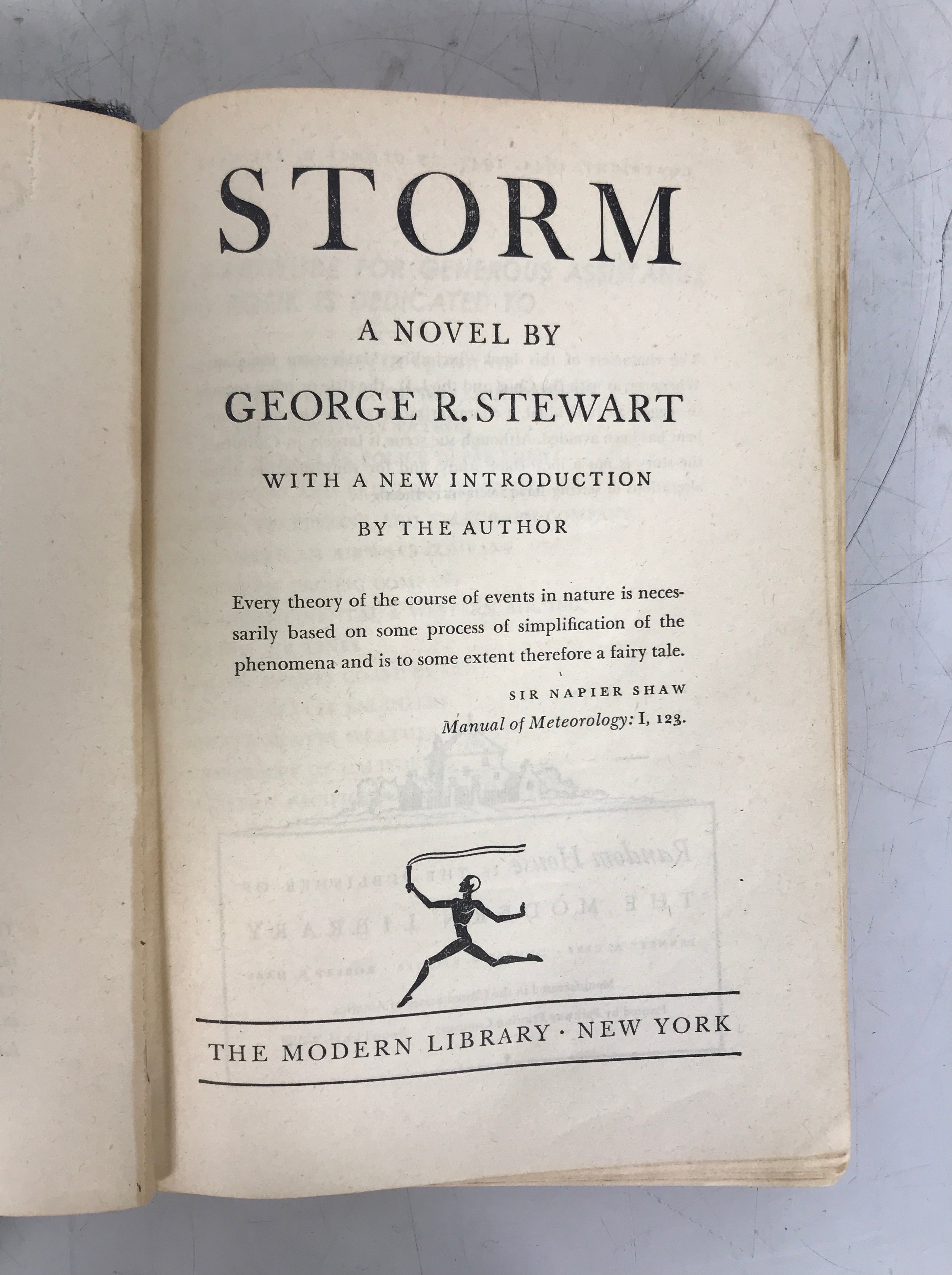 Lot of 2 Vintage George R. Stewart Novels: Fire (1948) and Storm (1947) HC