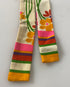 Vintage 1960s Neon Mod Floral Print Cloth Belt
