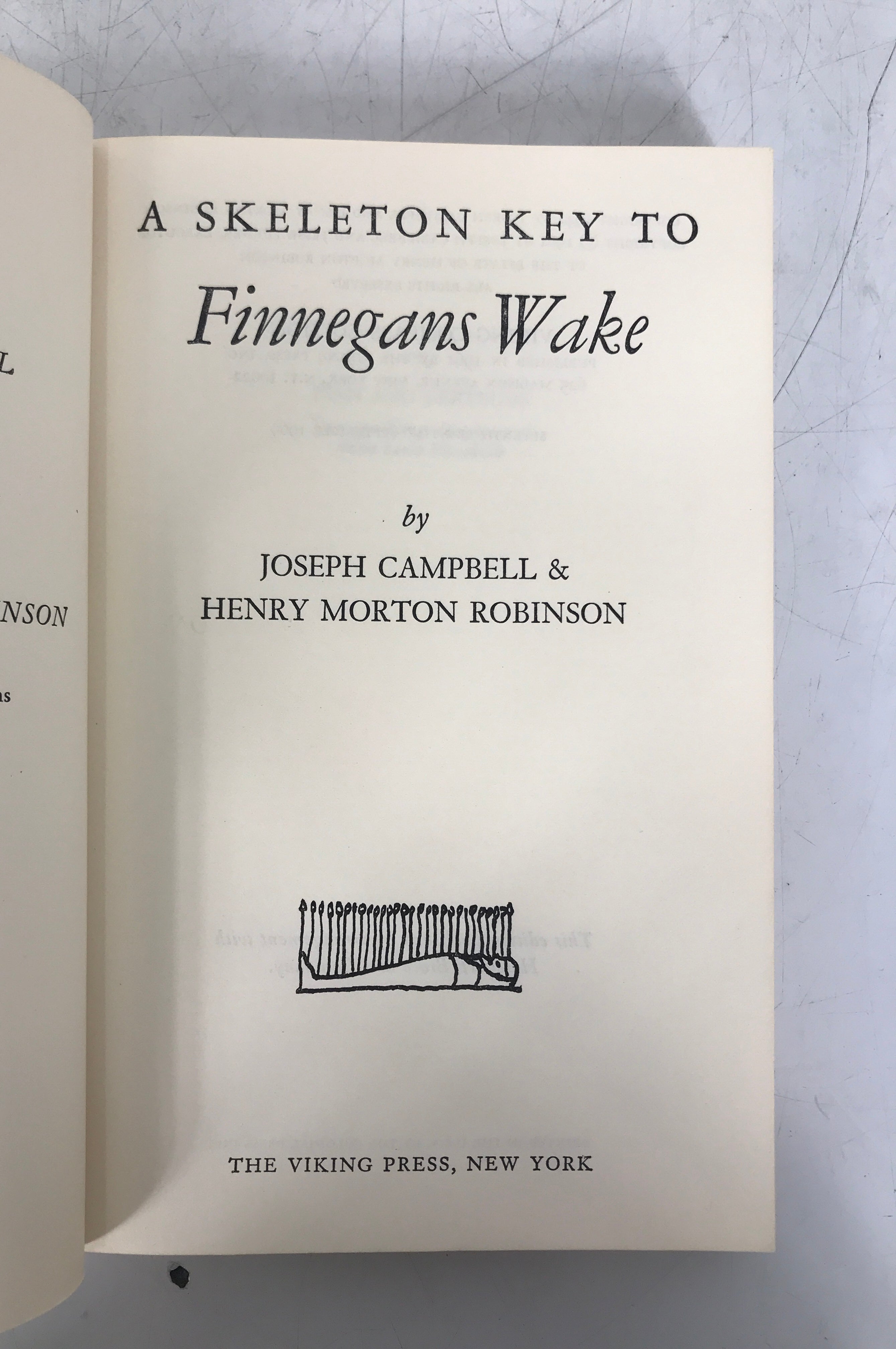 Lot of 2: Finnegans Wake by Joyce and A Skeleton Key to Finnegans Wake SC