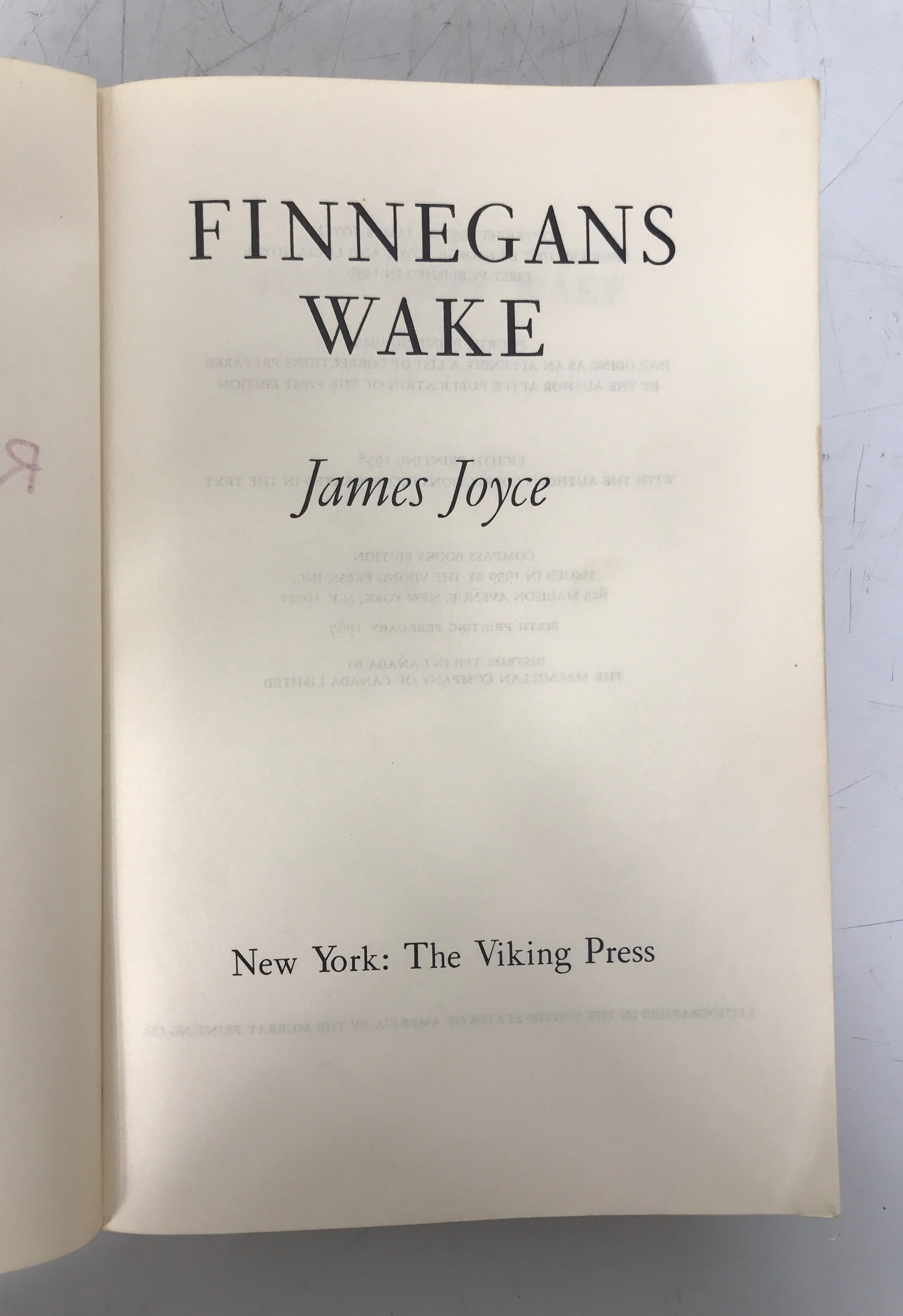 Lot of 2: Finnegans Wake by Joyce and A Skeleton Key to Finnegans Wake SC