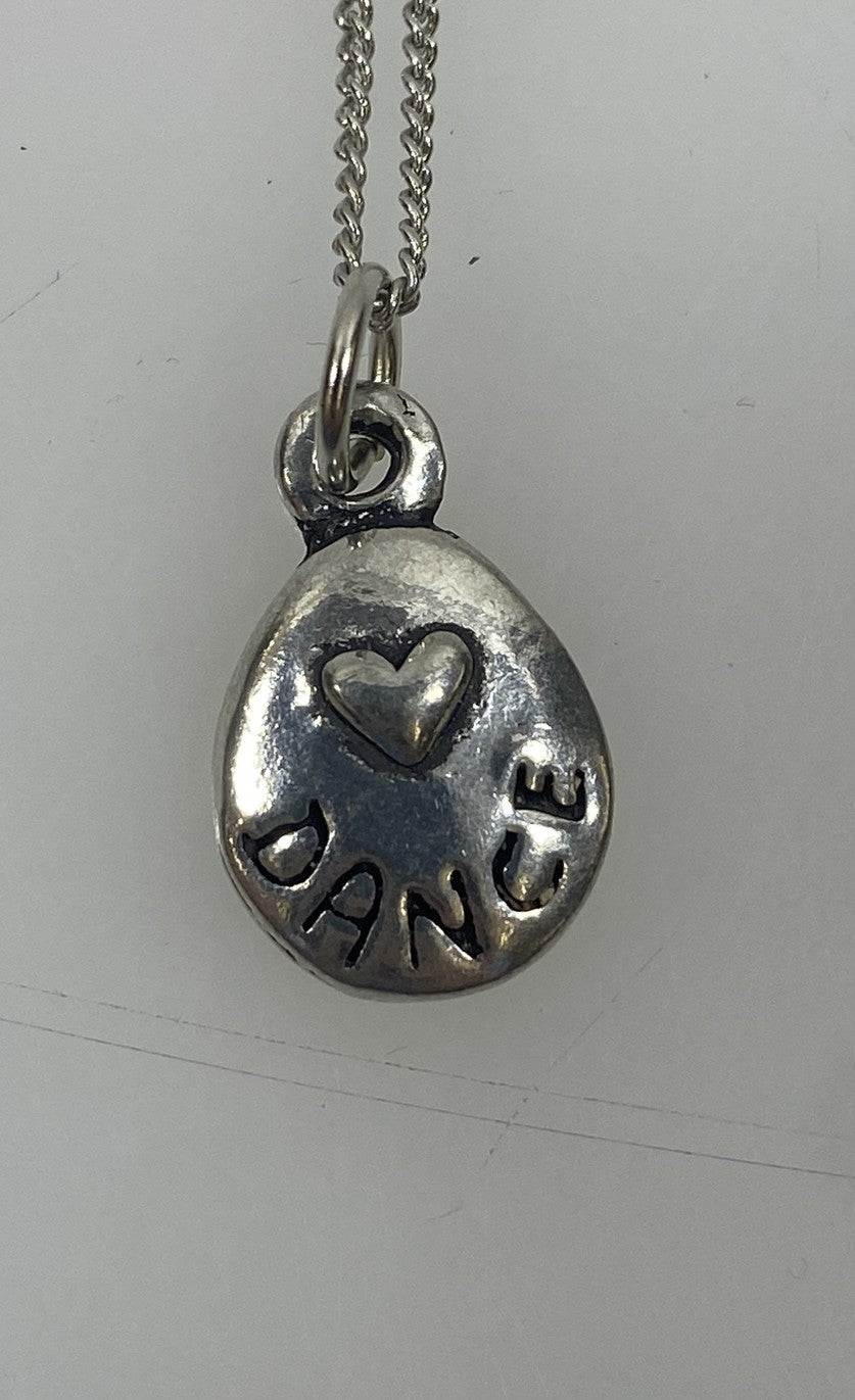 Basic Spirit Fine Pewter G Clef Wish Box With Dance And Heart Necklace