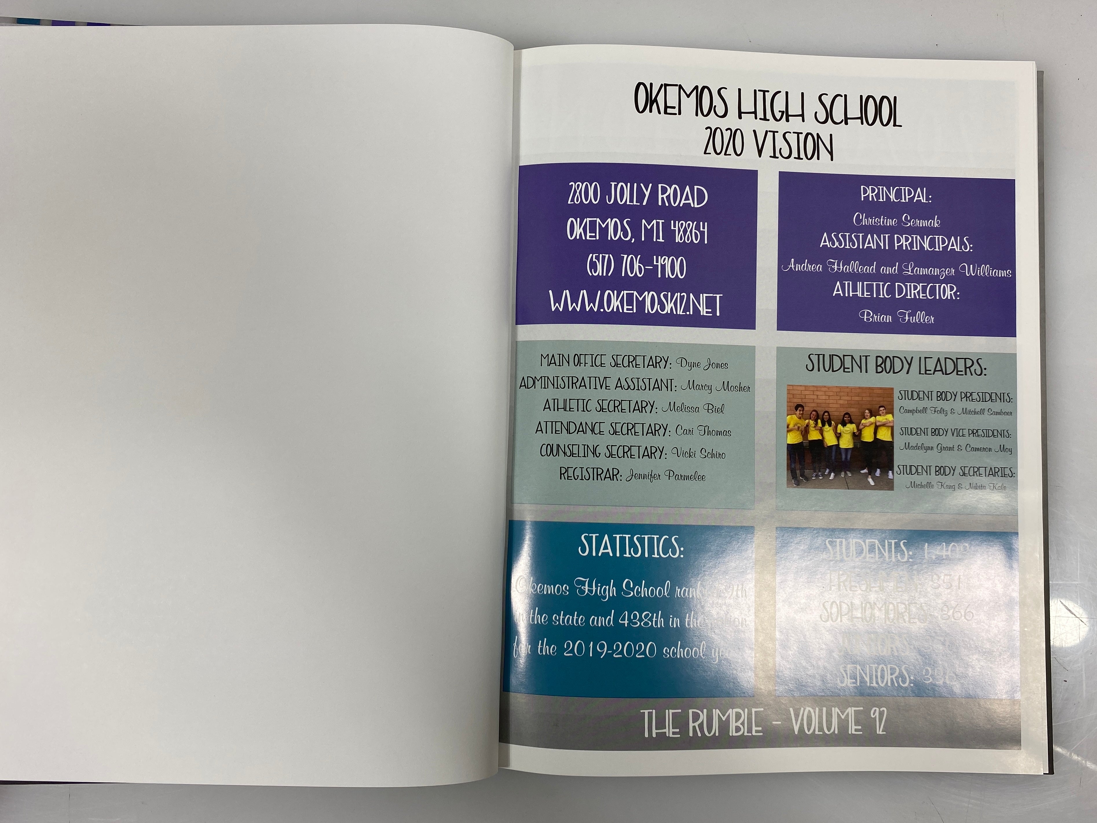 2020 Okemos High School Yearbook Okemos Michigan HC