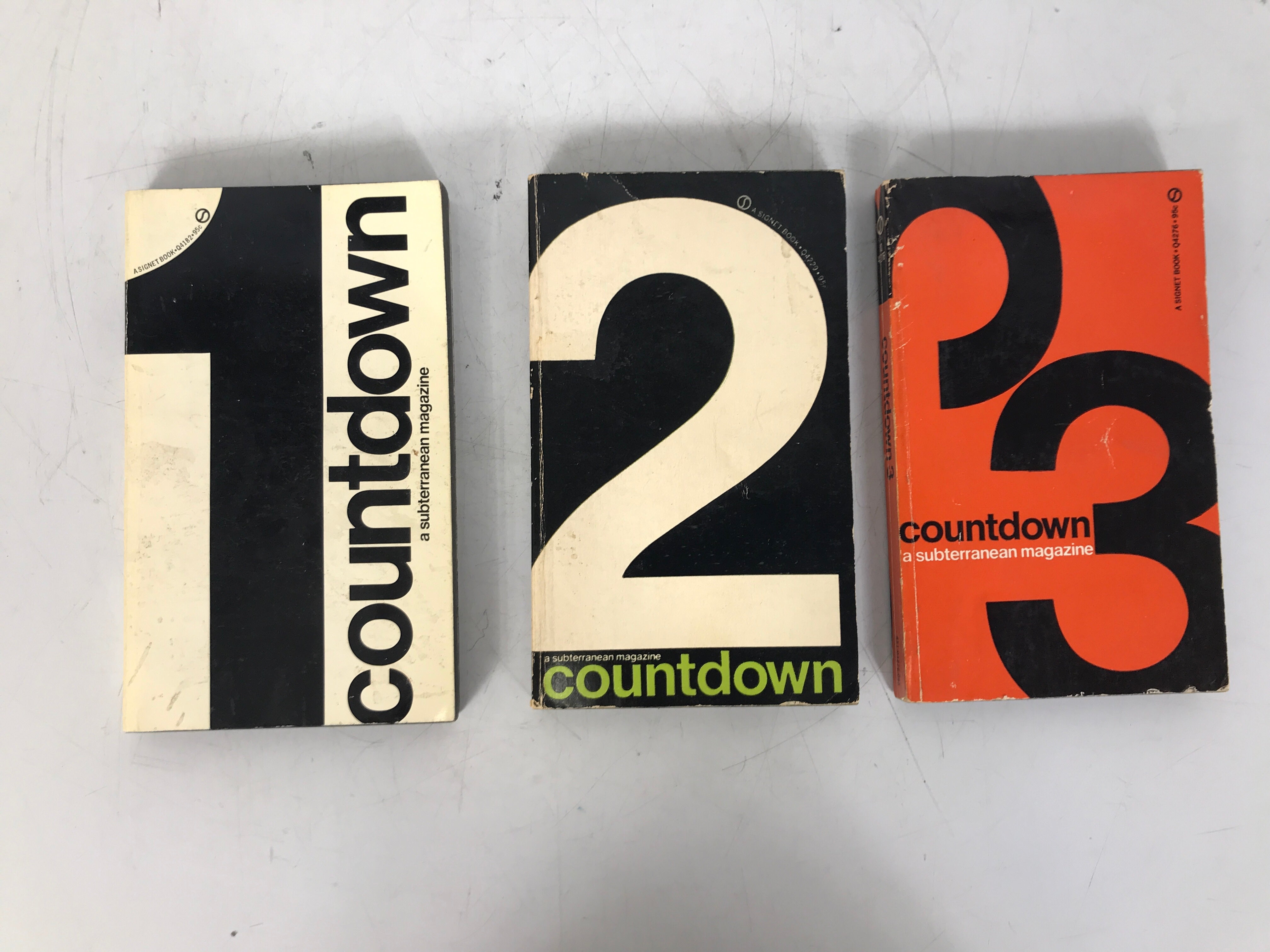 3 Volumes: Countdown 1, 2, & 3 A Subterranean Magazine 1970 1st Printing SC