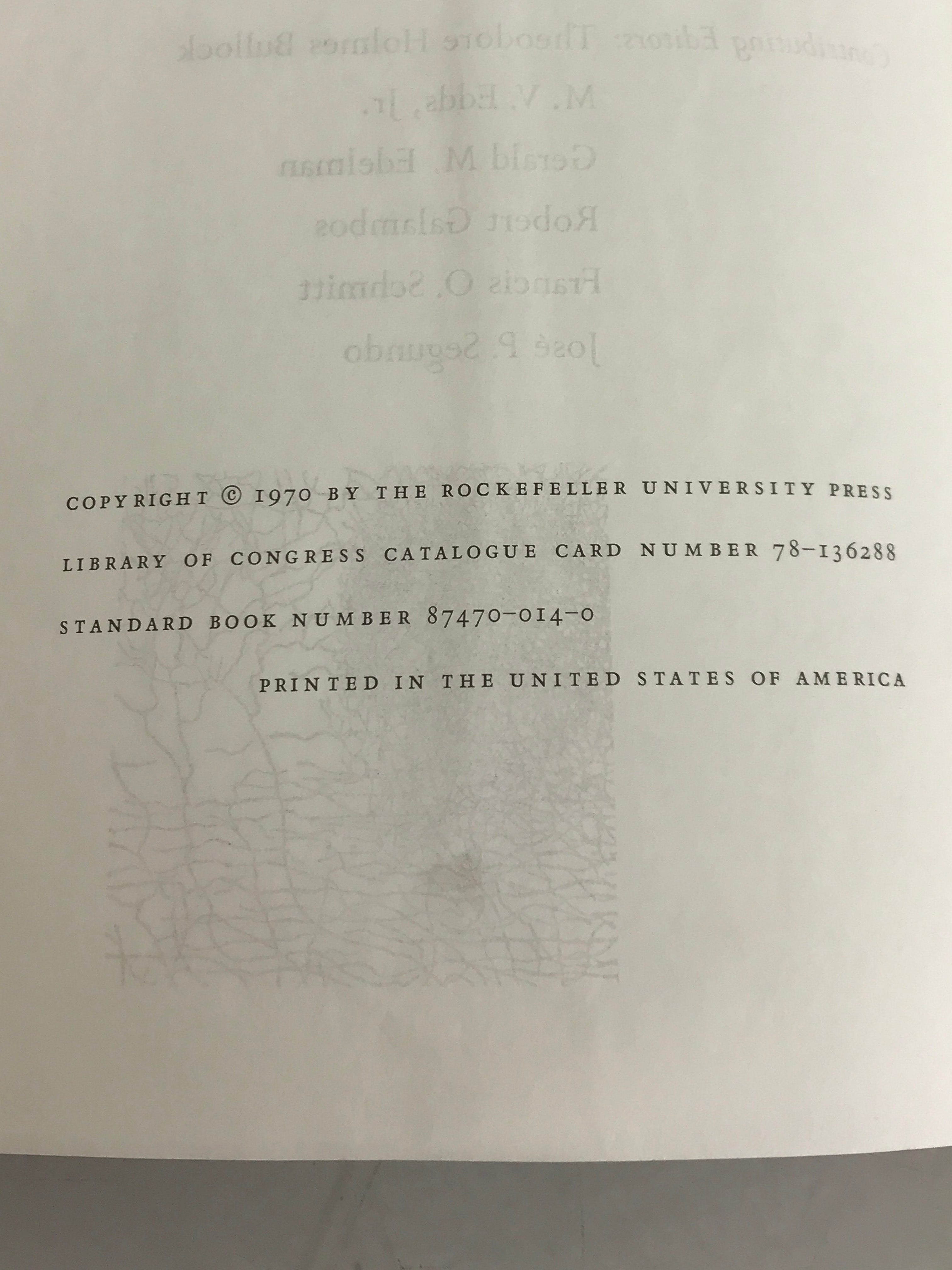 The Neurosciences Second Study Program Professional Edition by Francis O. Schmitt 1970 HC
