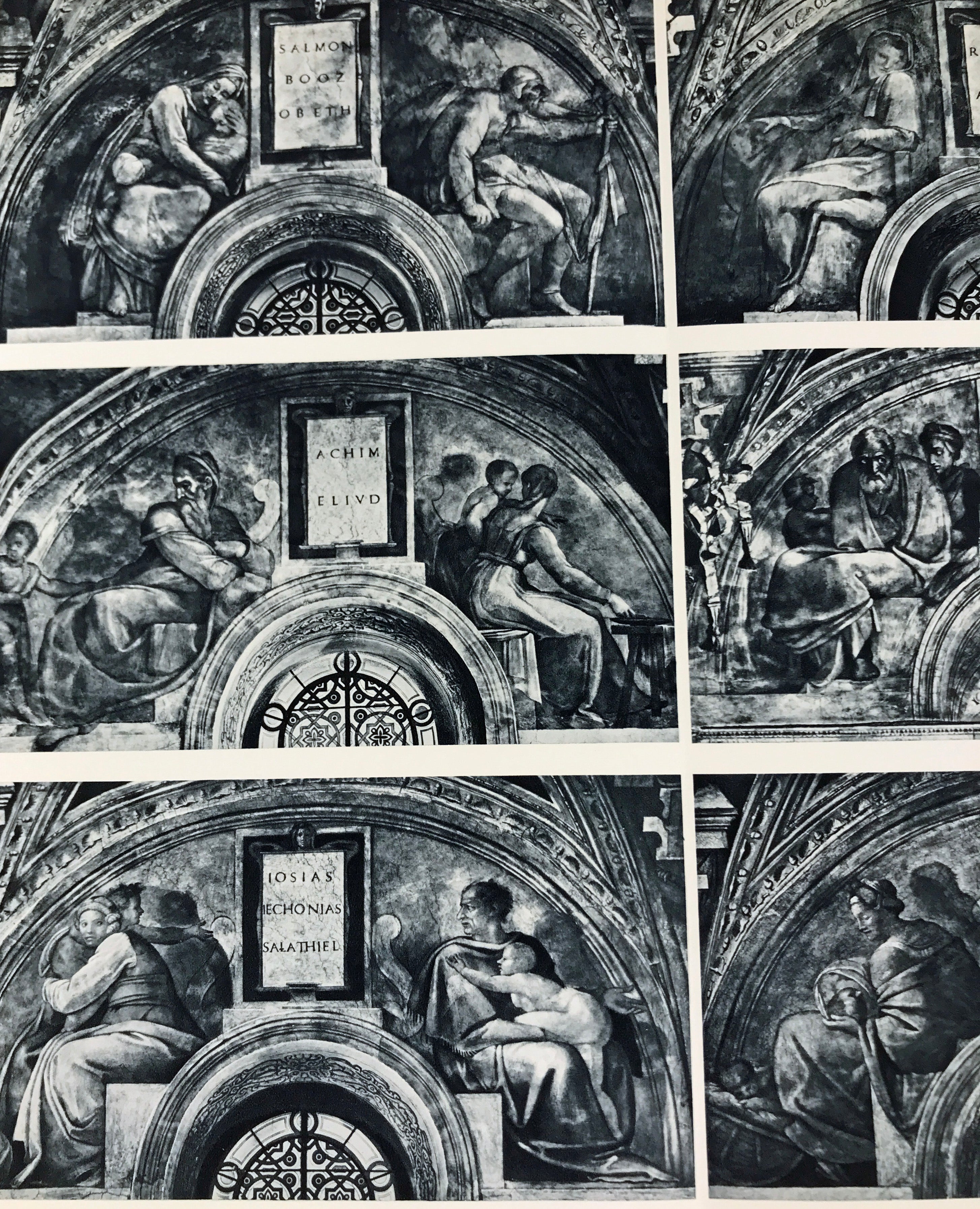 Set of Large Folded Prints of The Sistine Chapel by Michelangelo