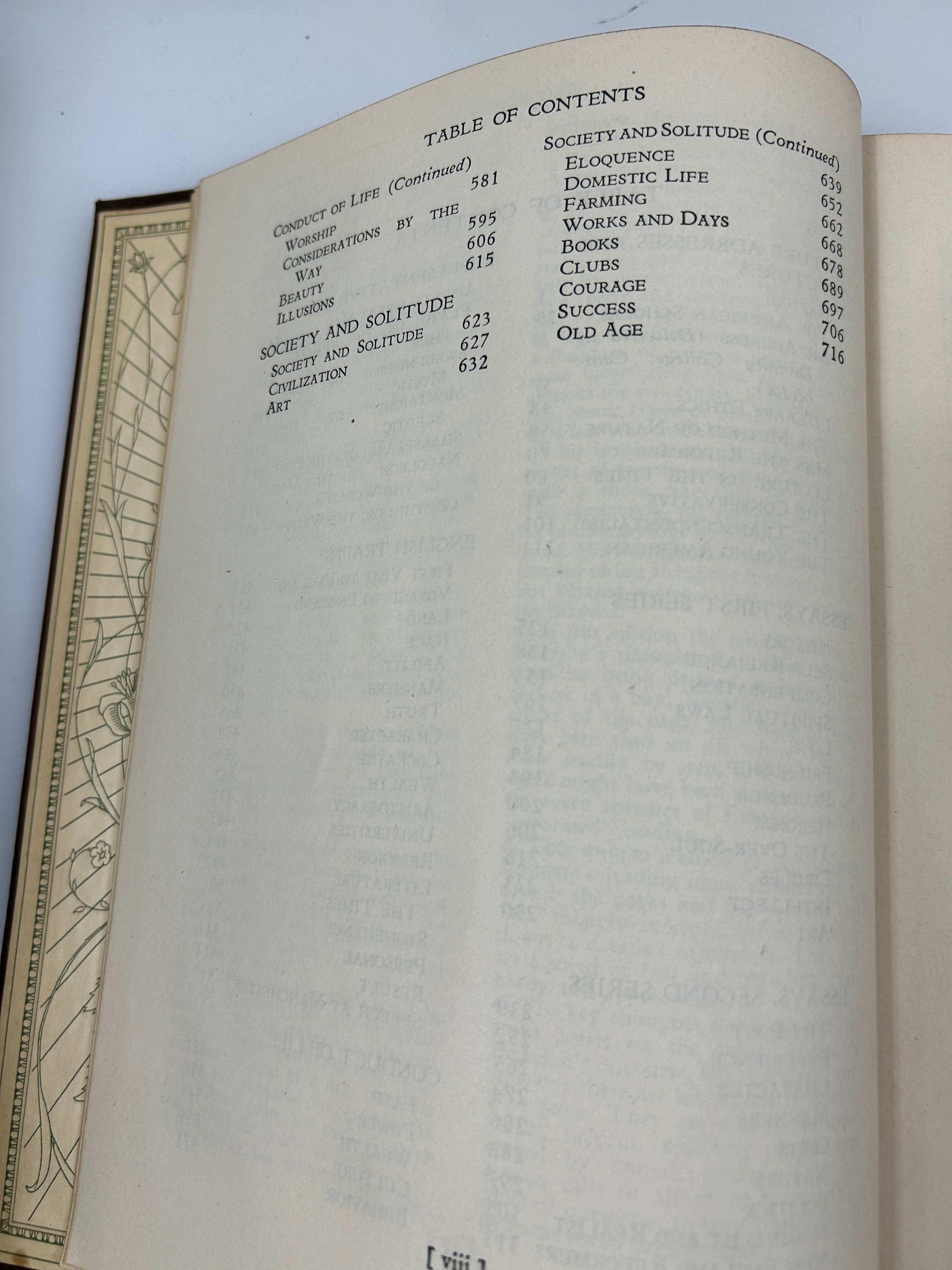 Ralph Waldo Emerson Complete Works 2 Leatherbound Vols in Slipcase 1929 HC