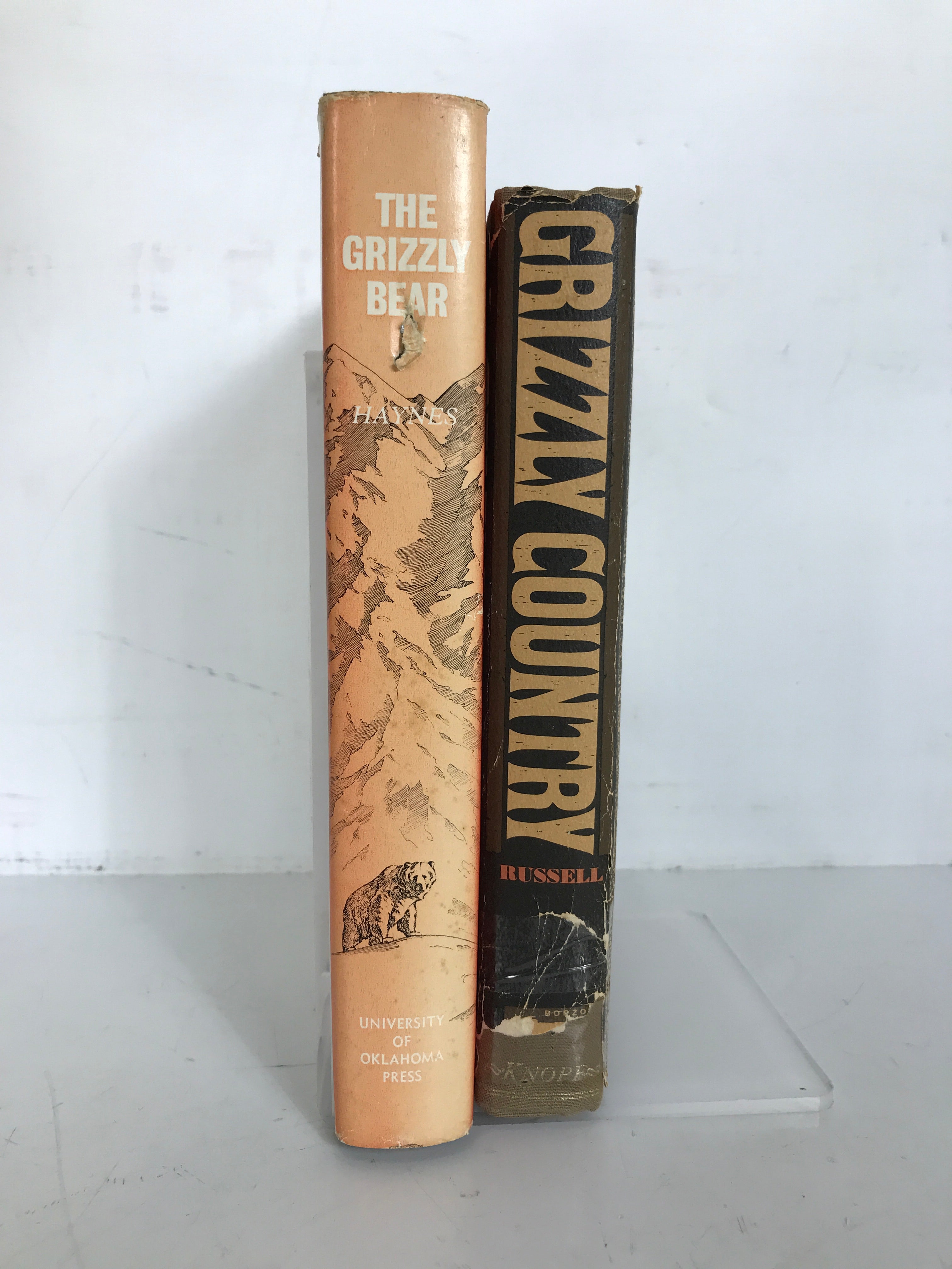 Lot of 2: Grizzly Country 1968/The Grizzly Bear 1966 1st HC DJ