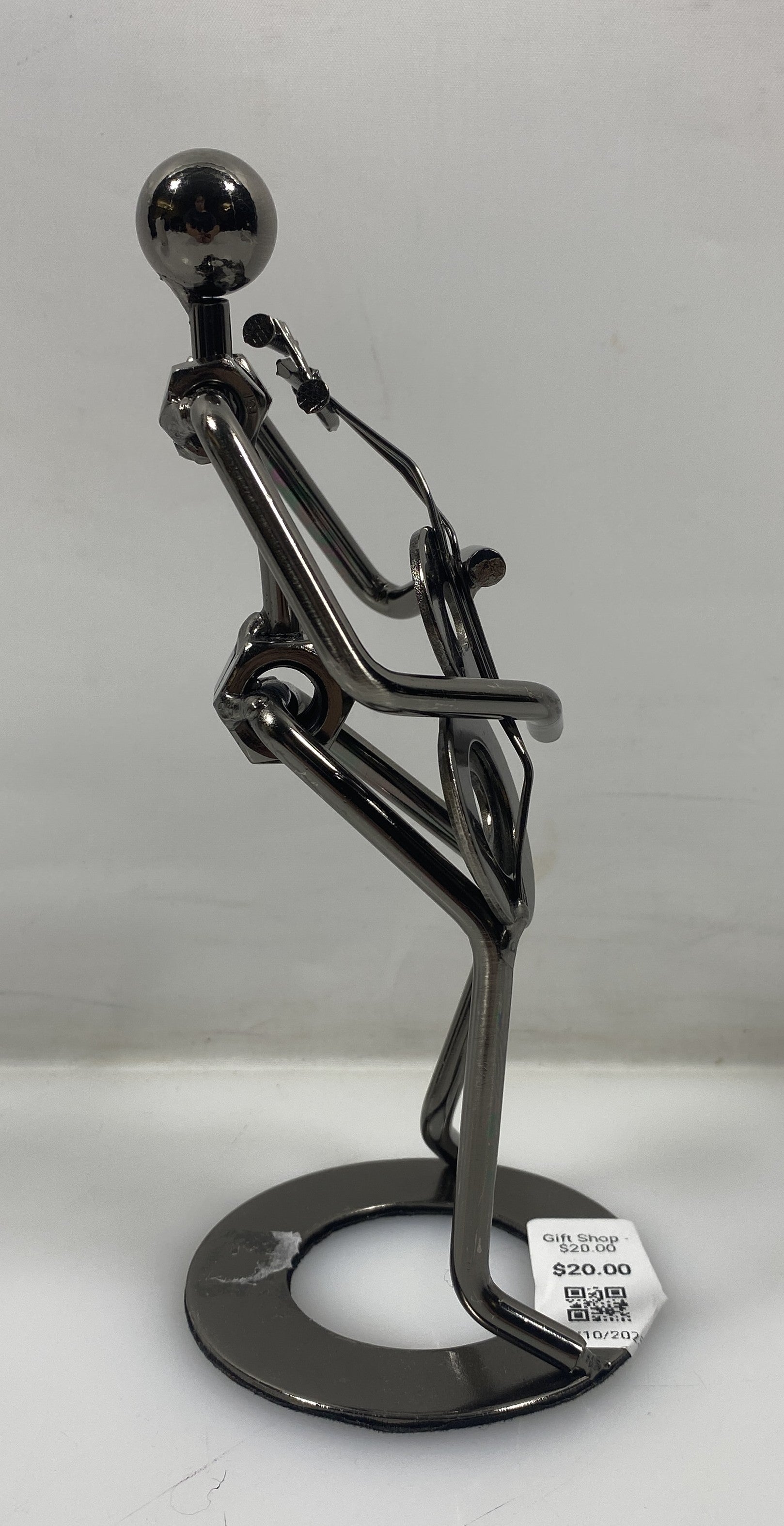 Silver Nuts and Bolts Guitarist Metal Figurine