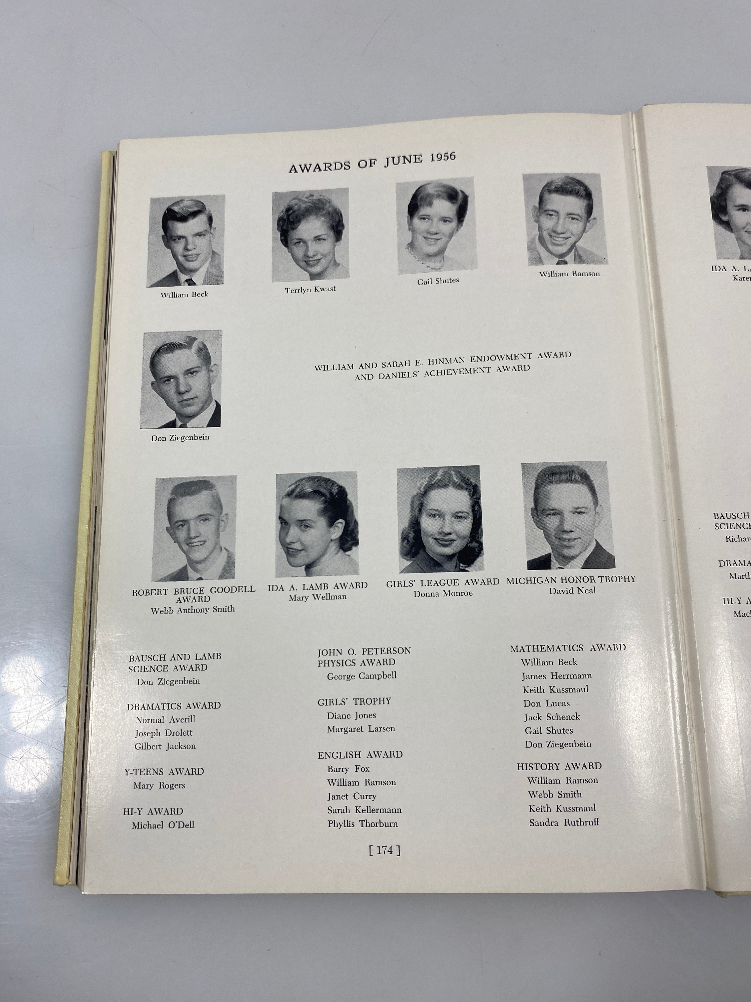 1957 'Oracle' Central High School Yearbook Lansing Michigan HC