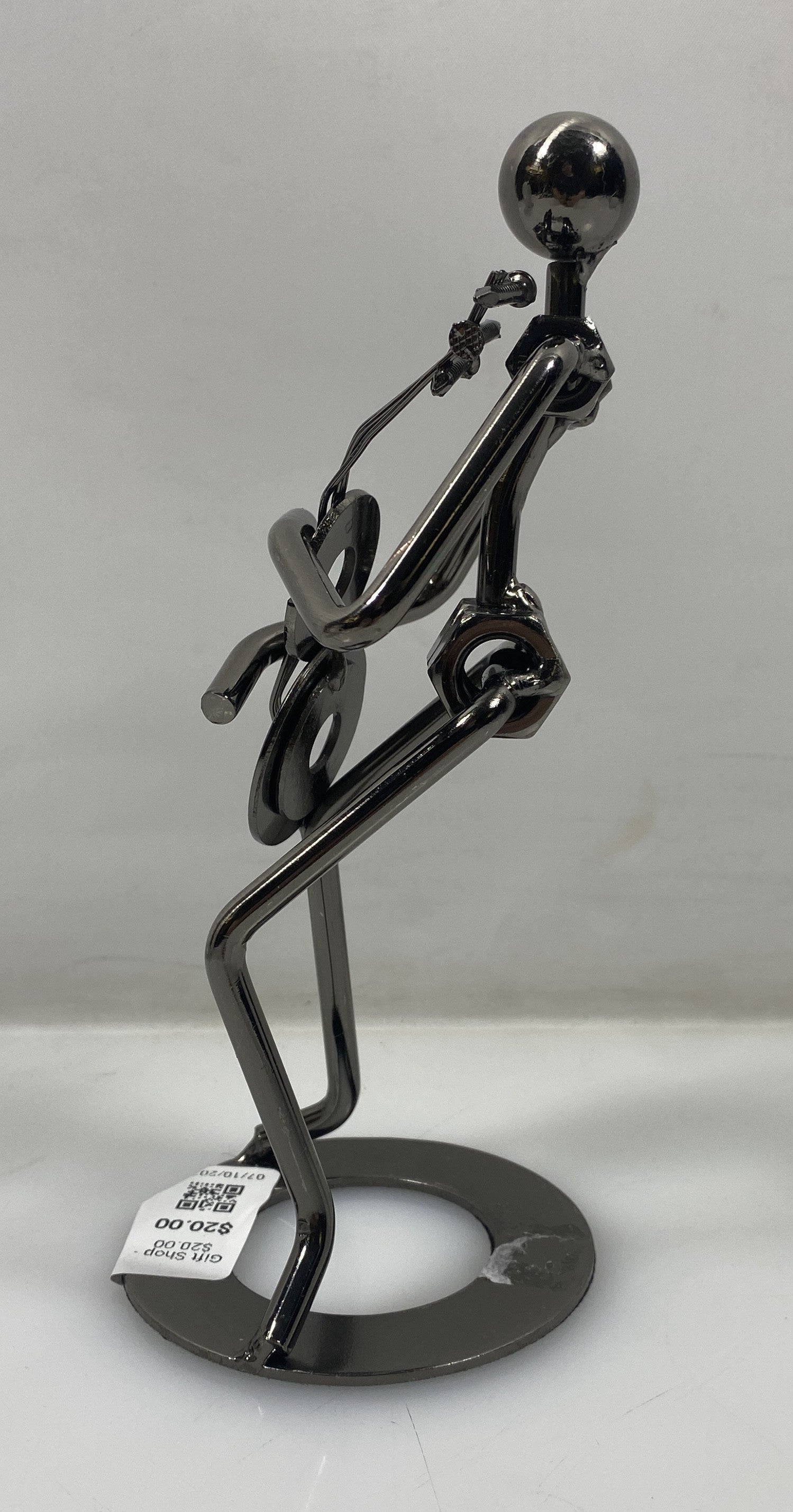 Silver Nuts and Bolts Guitarist Metal Figurine