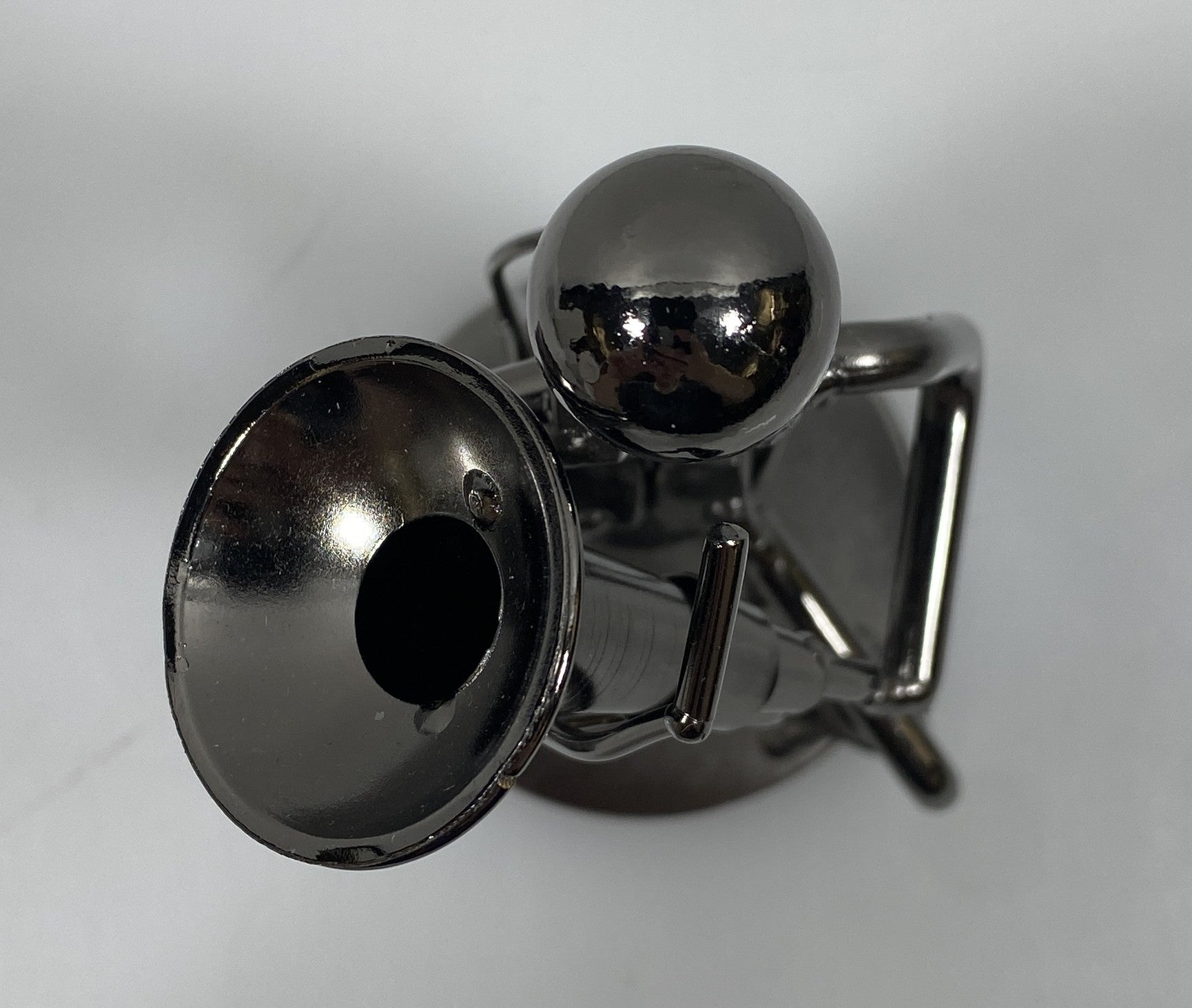 Silver Nuts and Bolts Tuba Player Metal Figurine