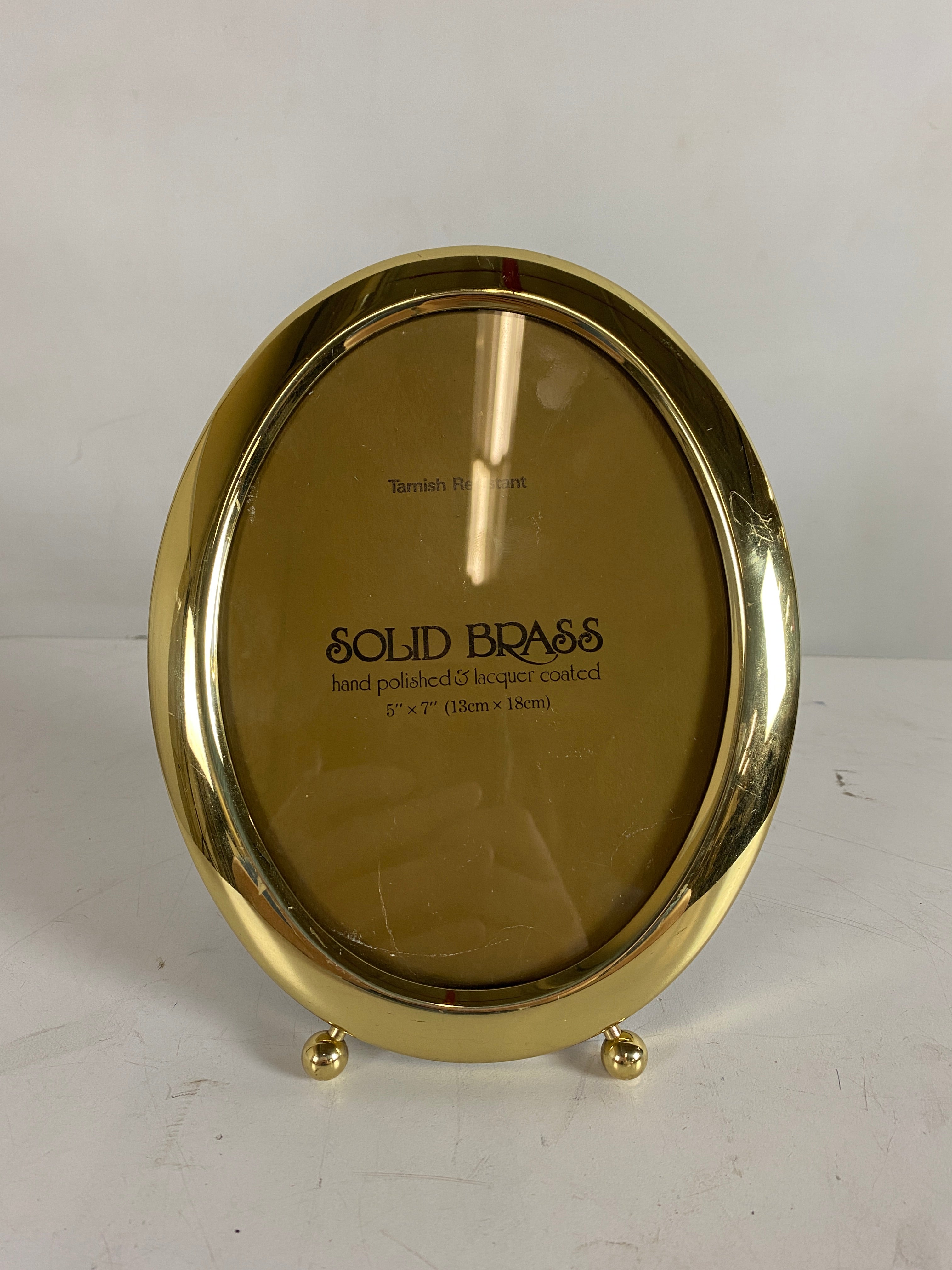 Solid Brass Vintage Oval Photo Frame