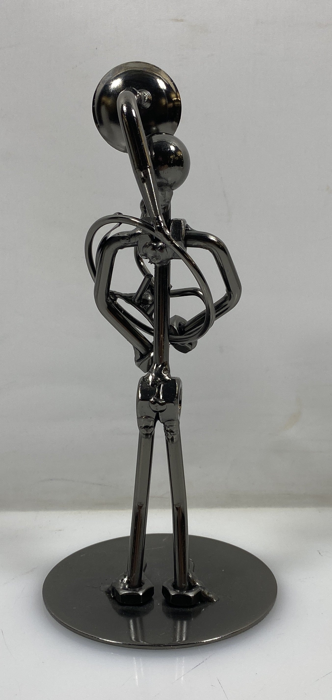 Silver Nuts and Bolts Sousaphone Player Metal Figurine