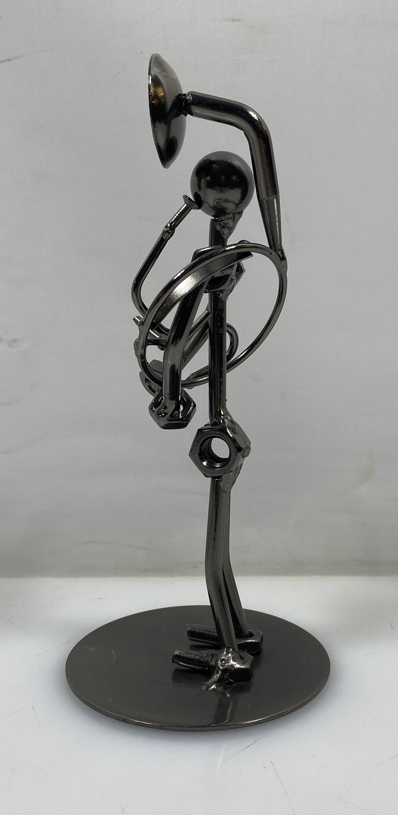 Silver Nuts and Bolts Sousaphone Player Metal Figurine