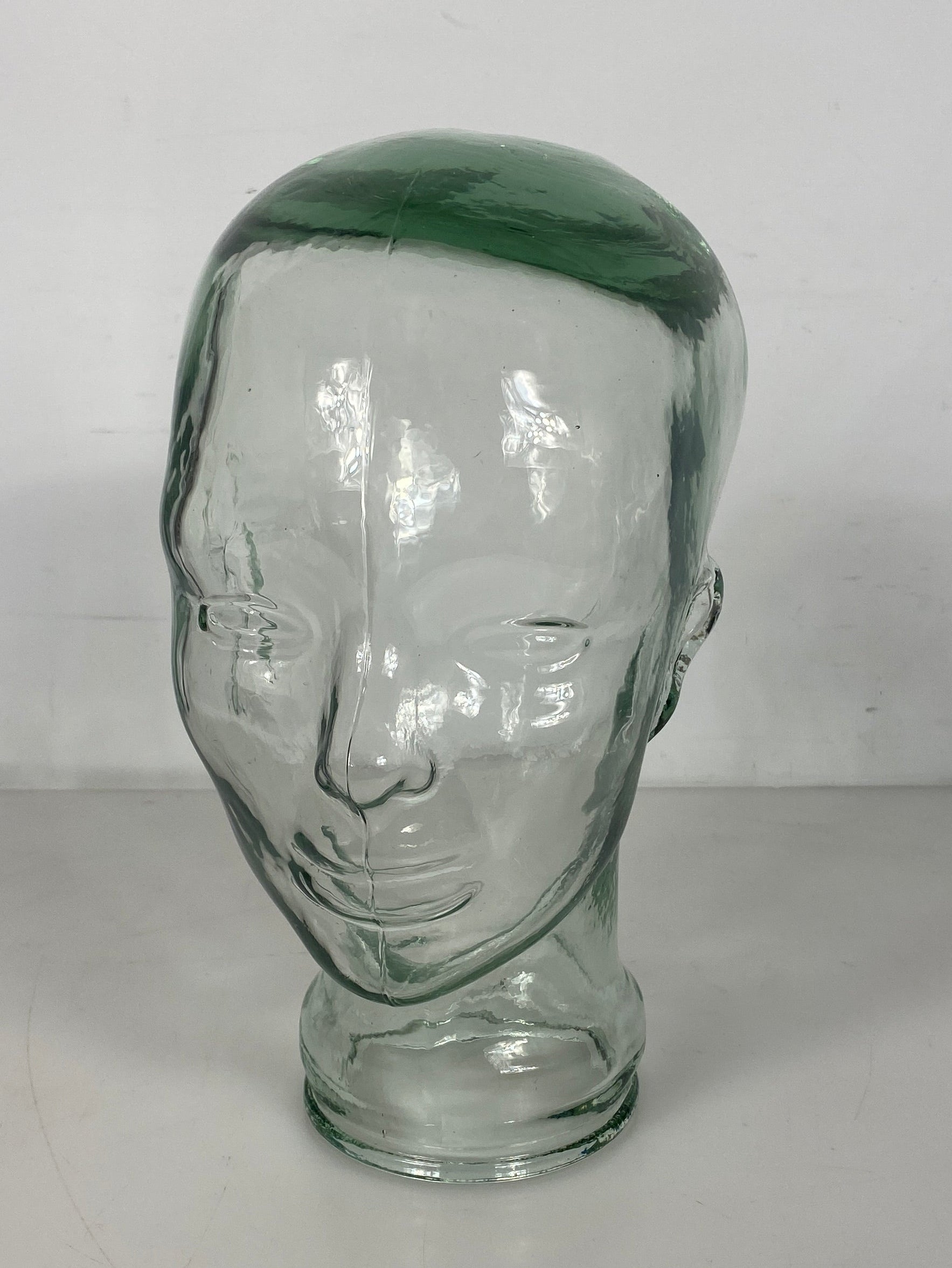 Clear Glass Mannequin Head Display