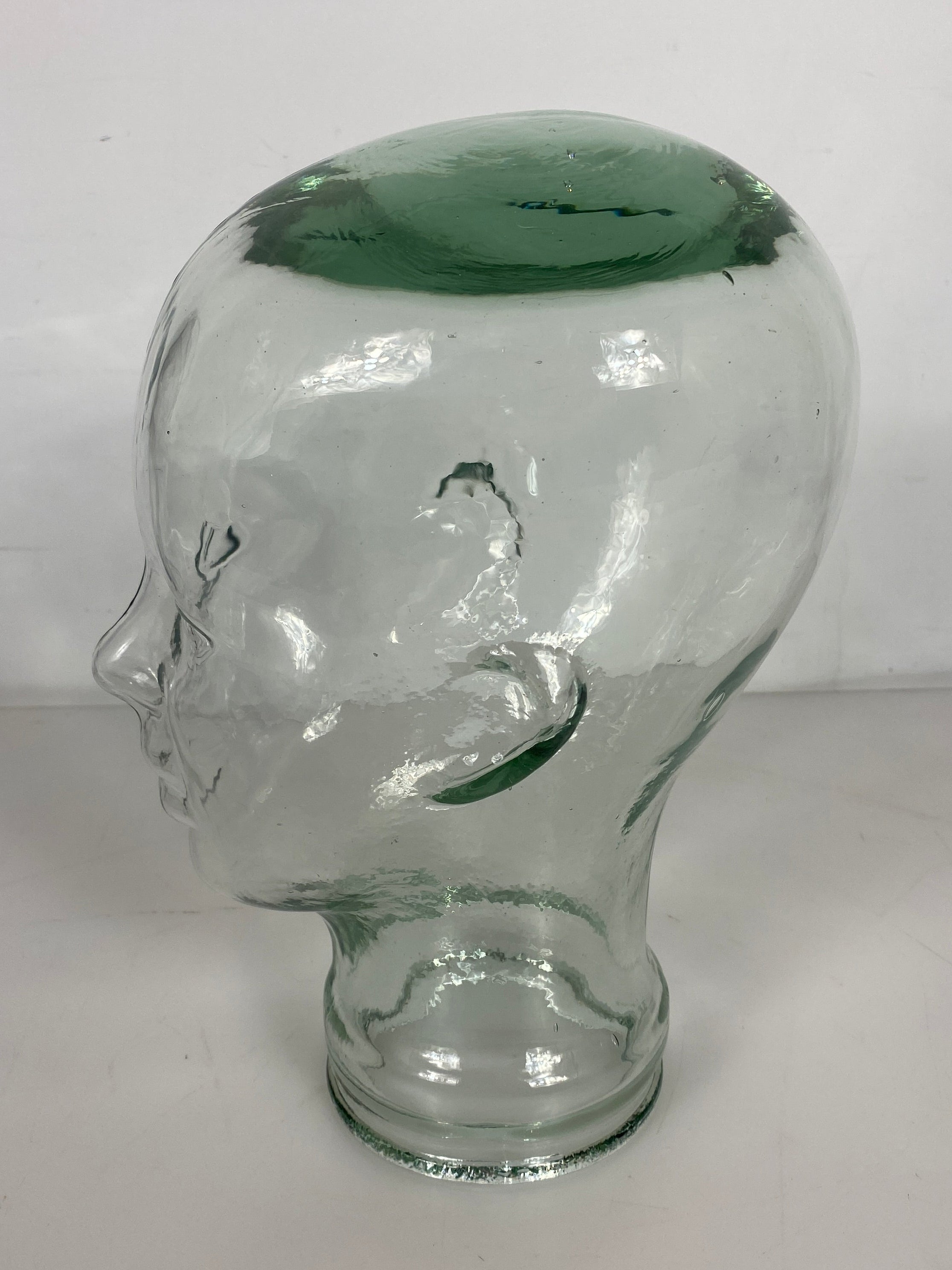 Clear Glass Mannequin Head Display