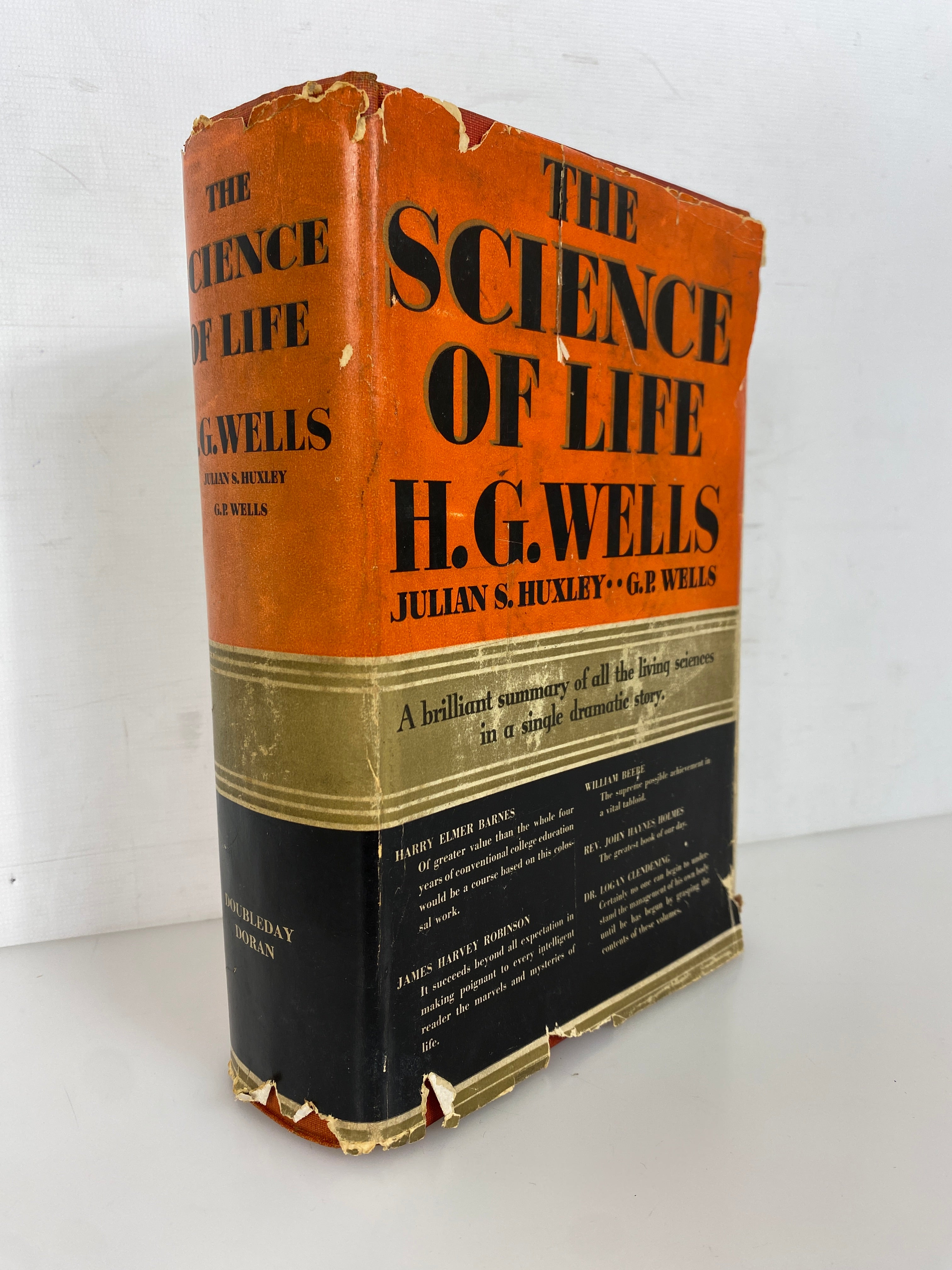 The Science of Life H.G. Wells 1934 Vintage Doubleday Doran HC DJ
