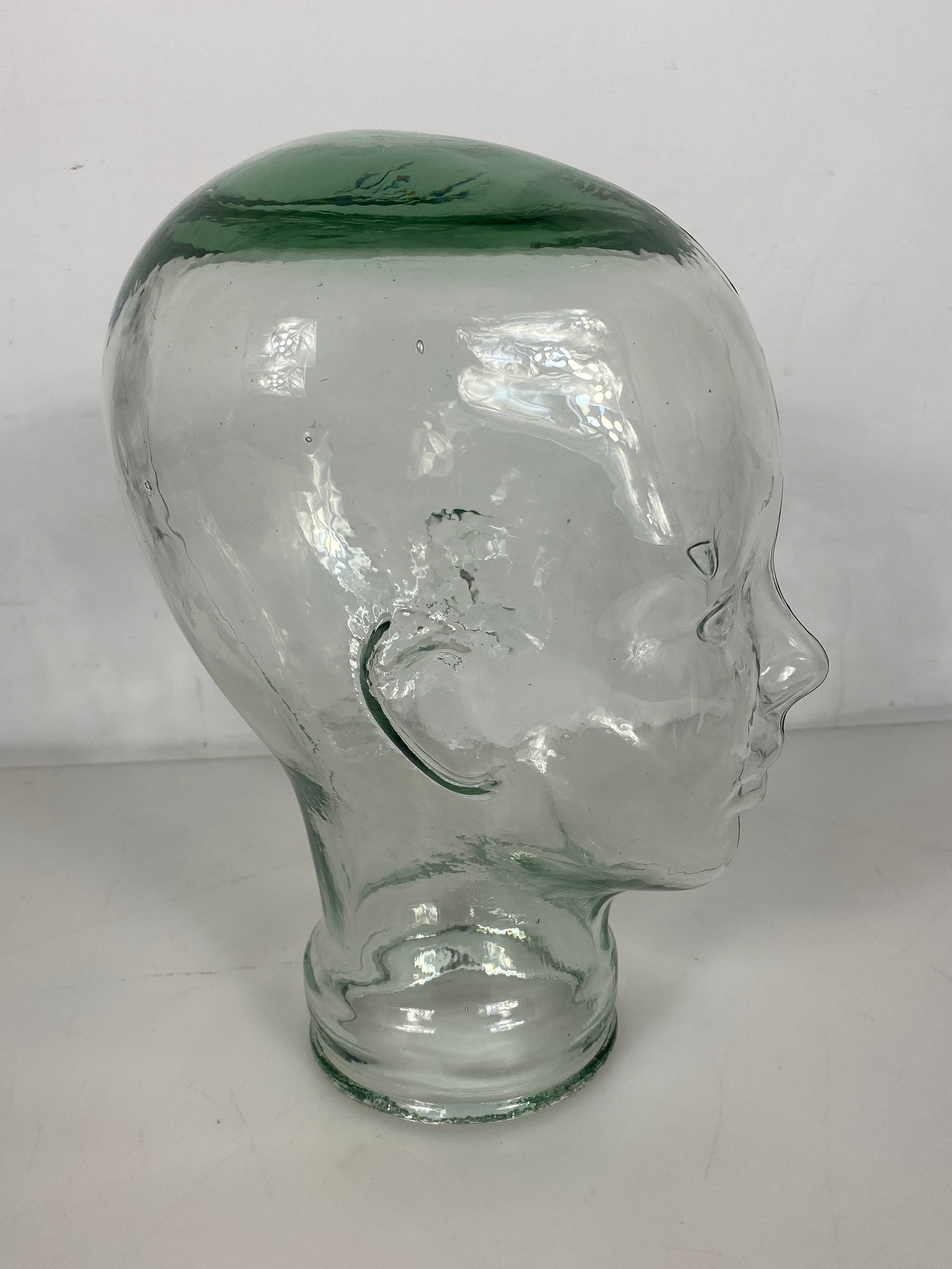 Clear Glass Mannequin Head Display