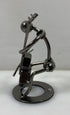 Silver Nuts and Bolts Cellist Metal Figurine With Ring Base