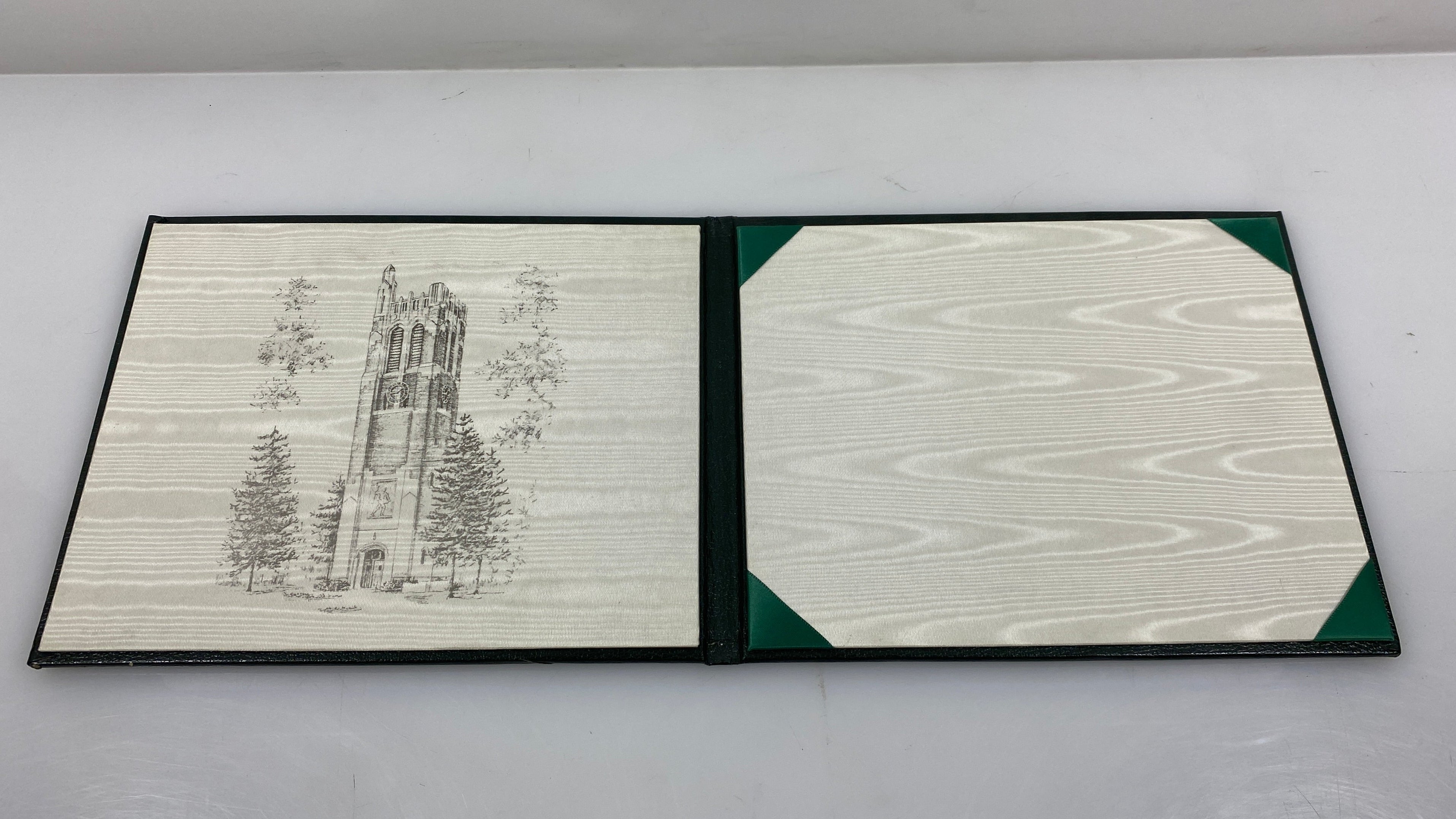 Michigan State University Dark Green Diploma Folder